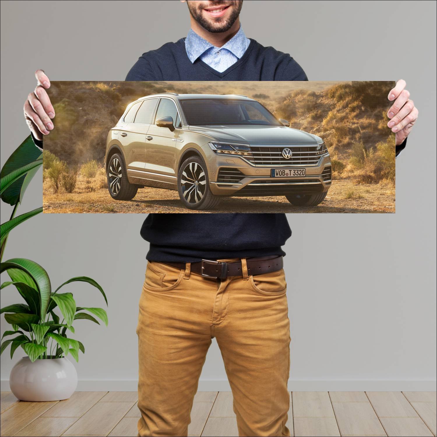 Cuadro grande 30x80cm 2018 volkswagen touareg Volkswagen