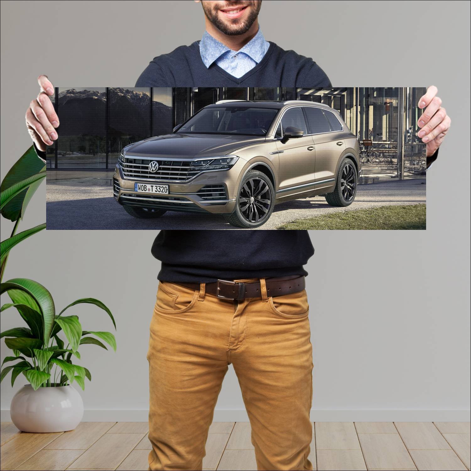Cuadro grande 30x80cm 2018 volkswagen touareg Volkswagen