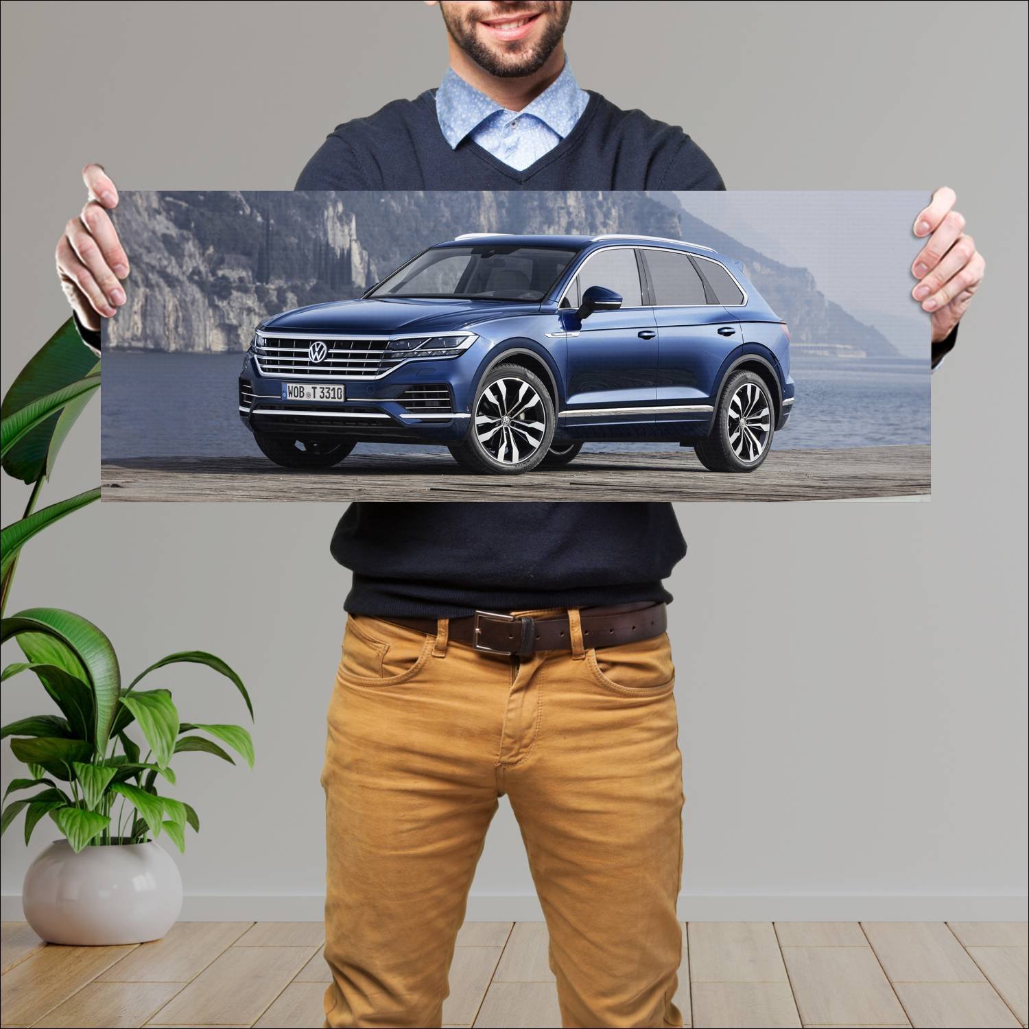 Cuadro grande 30x80cm 2018 volkswagen touareg Volkswagen
