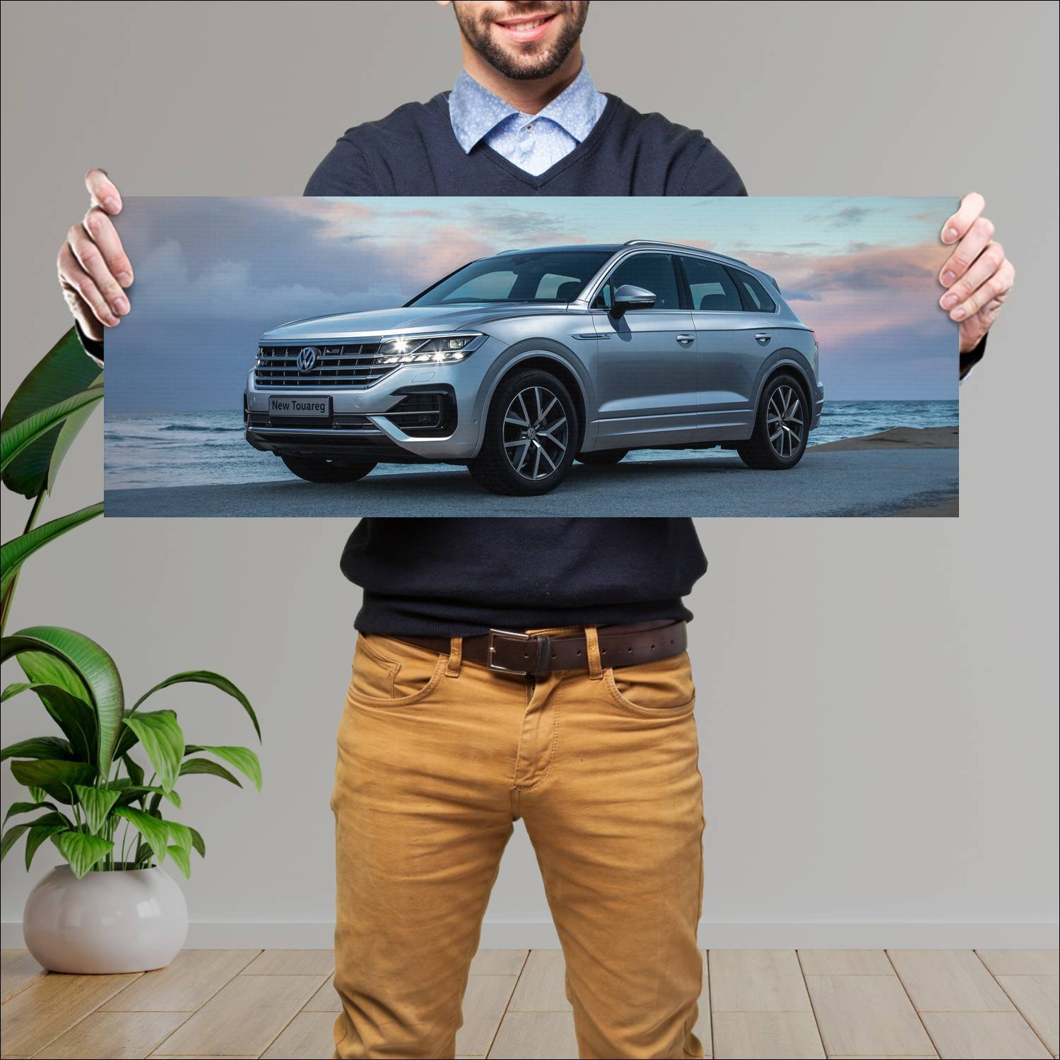 Cuadro grande 30x80cm 2018 volkswagen touareg r li 626 Volkswagen