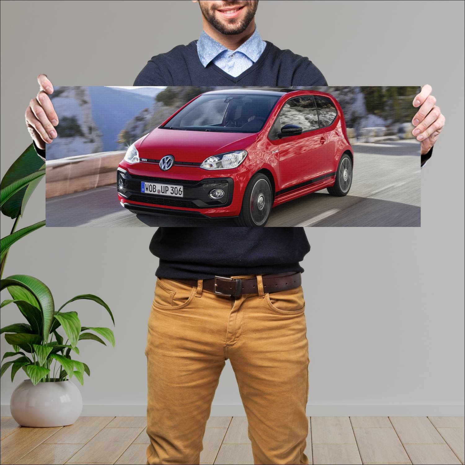 Cuadro grande 30x80cm 2018 volkswagen up gti 3 doo 627 Volkswagen