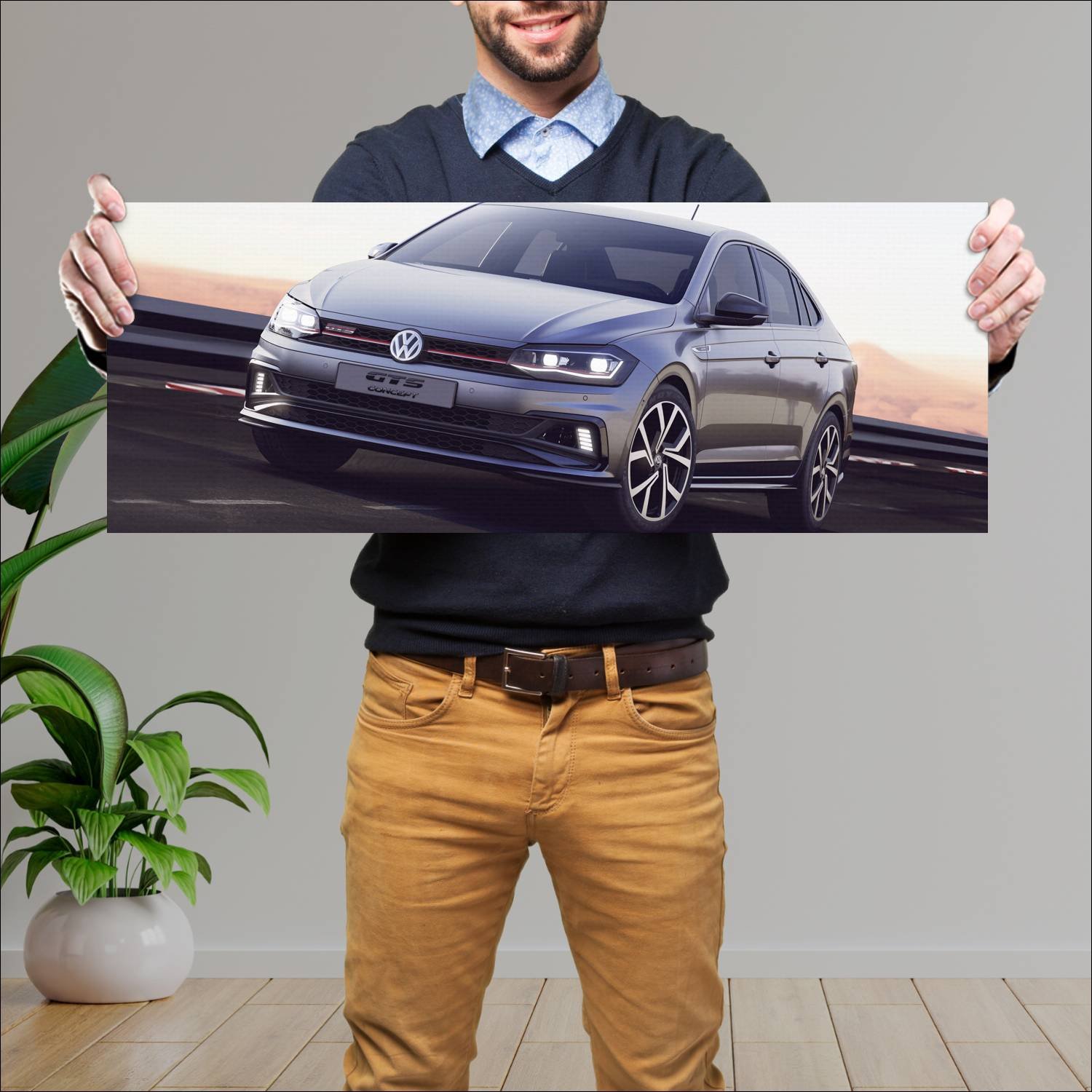 Cuadro grande 30x80cm 2018 volkswagen virtus gts c 630 Volkswagen