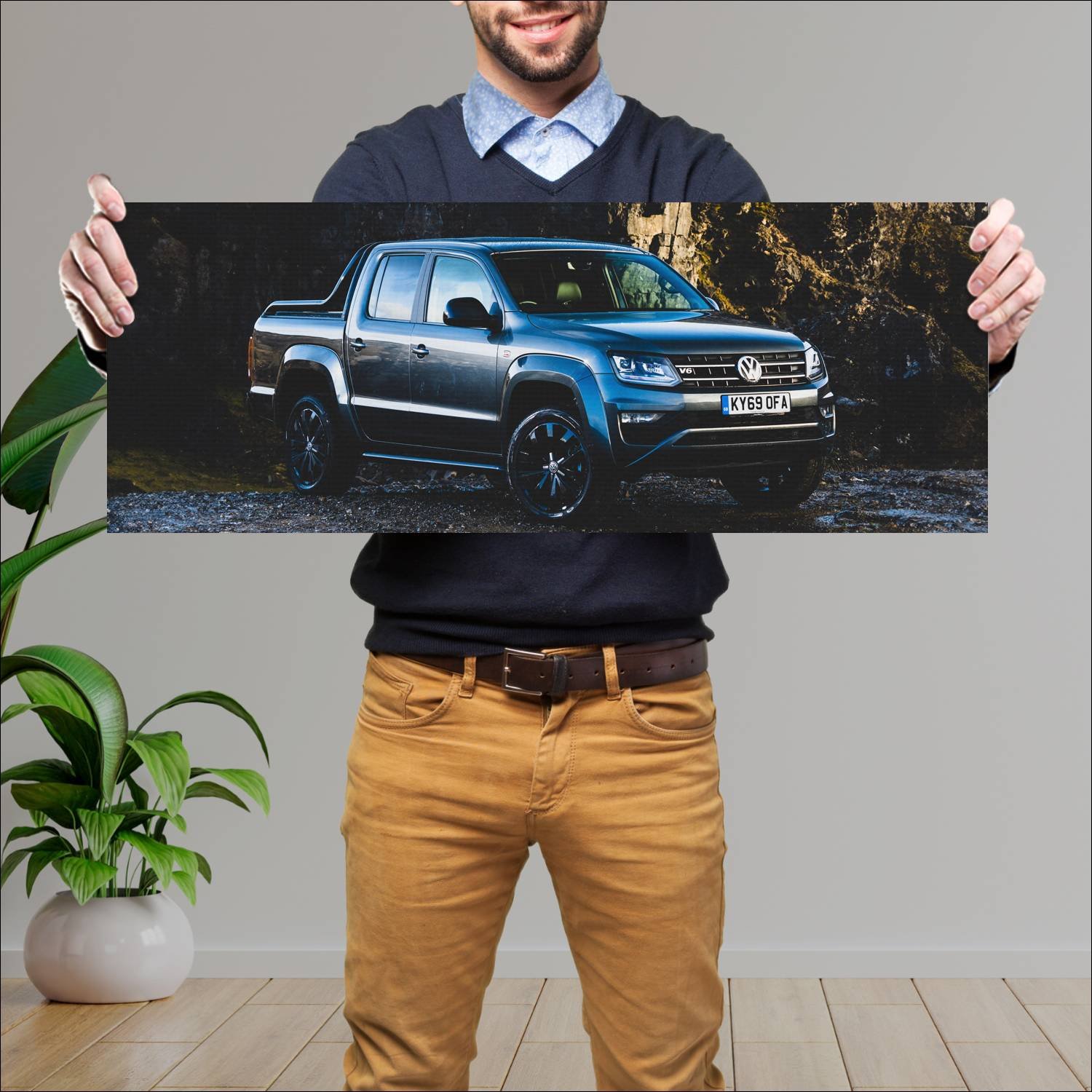 Cuadro grande 30x80cm 2019 volkswagen amarok doubl 634 Volkswagen