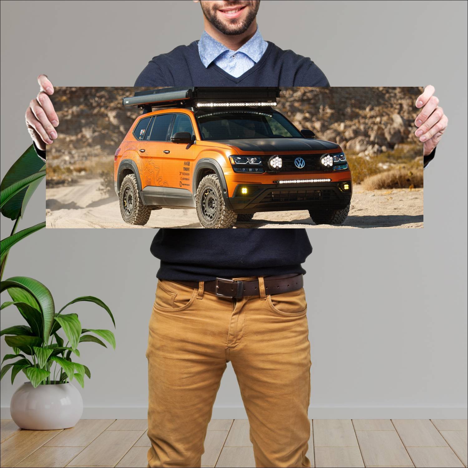 Cuadro grande 30x80cm 2019 volkswagen atlas advent 636 Volkswagen