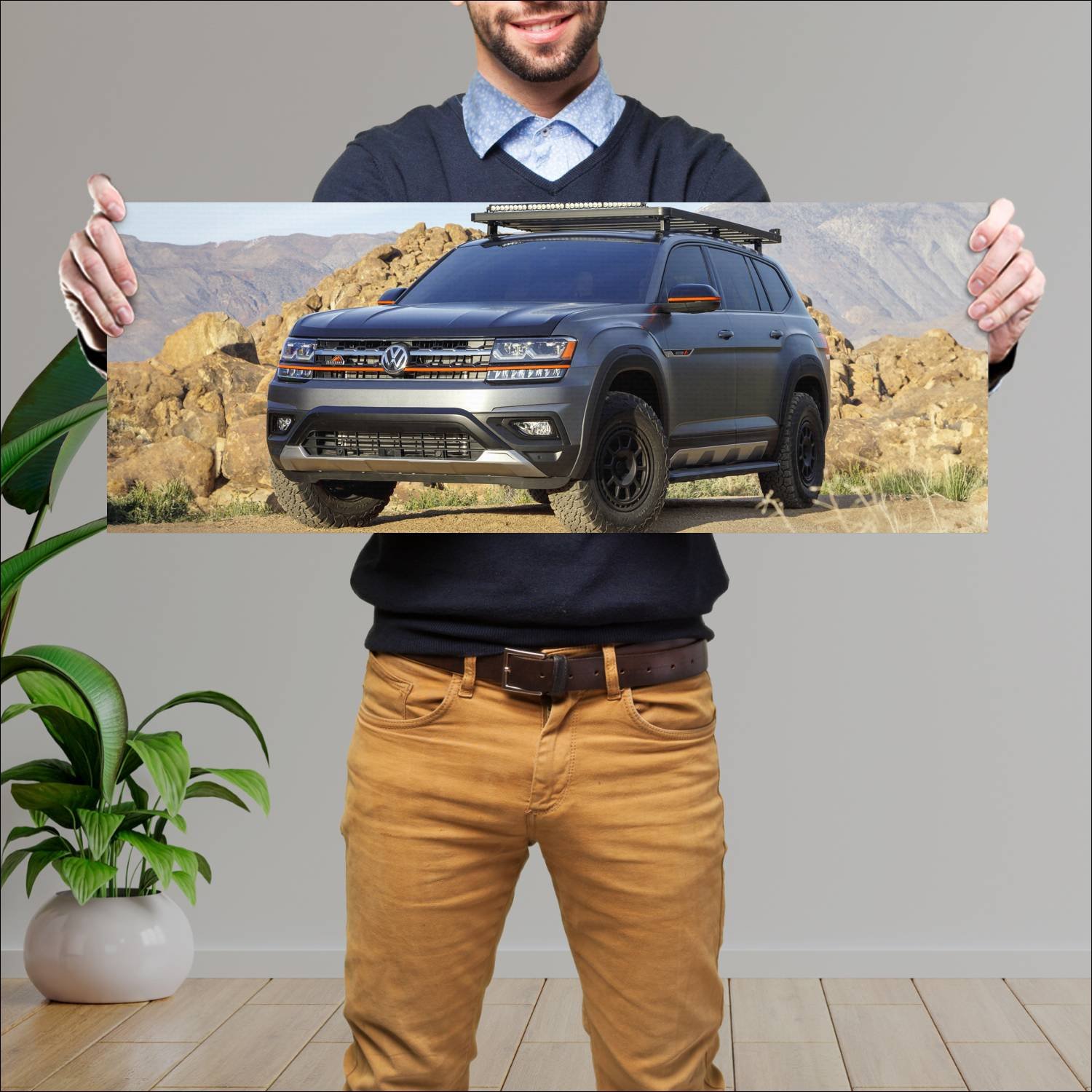 Cuadro grande 30x80cm 2019 volkswagen atlas baseca 637 Volkswagen