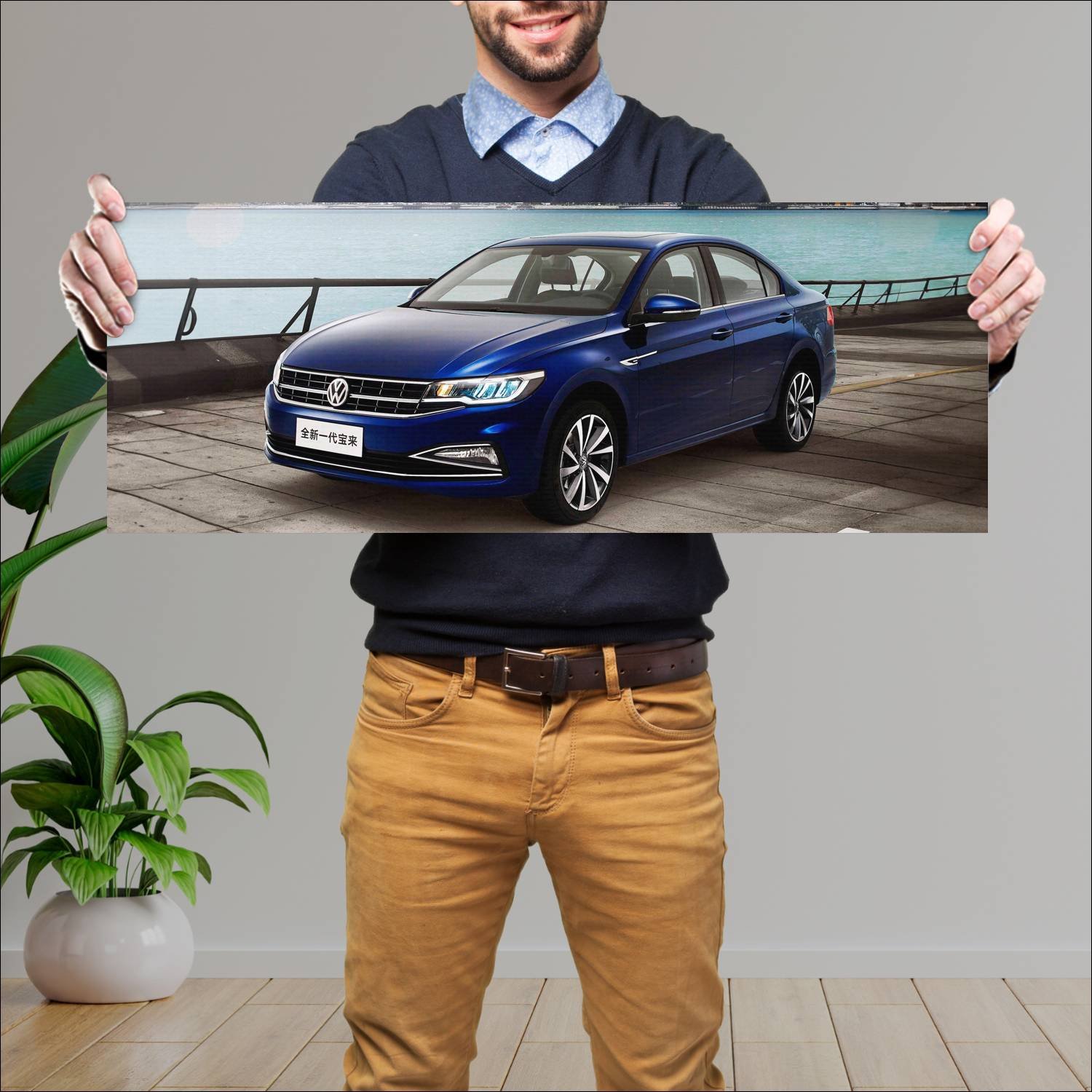 Cuadro grande 30x80cm 2019 volkswagen bora auto 643 Volkswagen