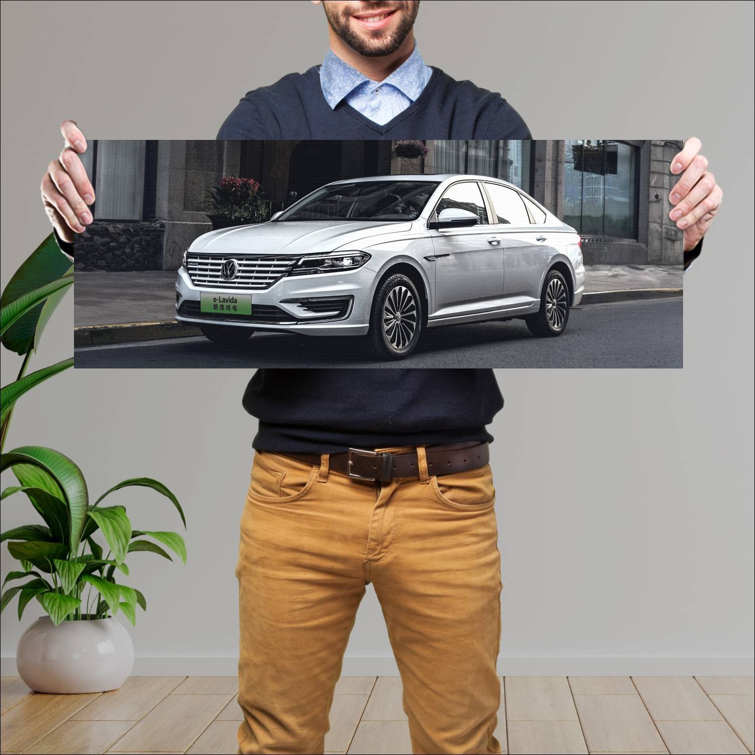 Cuadro grande 30x80cm 2019 volkswagen e lavida 945 647 Volkswagen