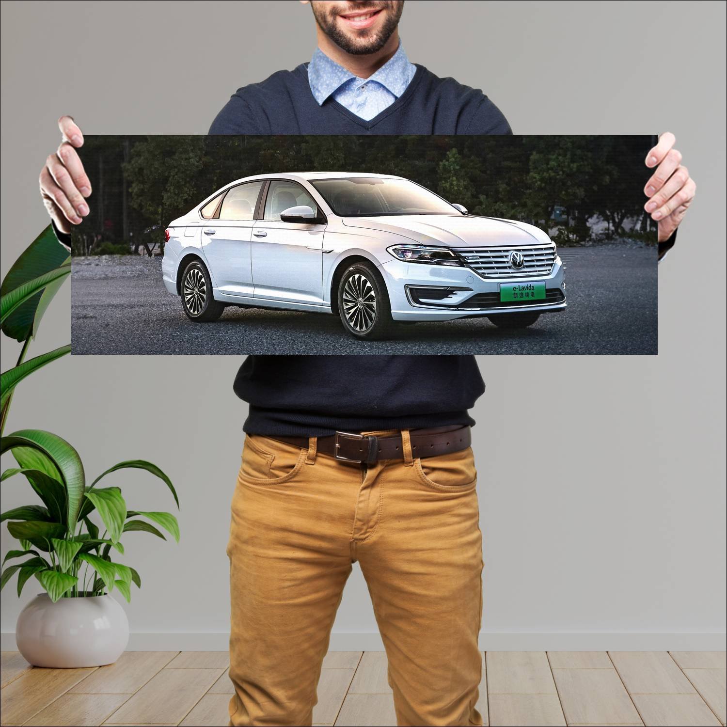 Cuadro grande 30x80cm 2019 volkswagen e lavida 945 648 Volkswagen