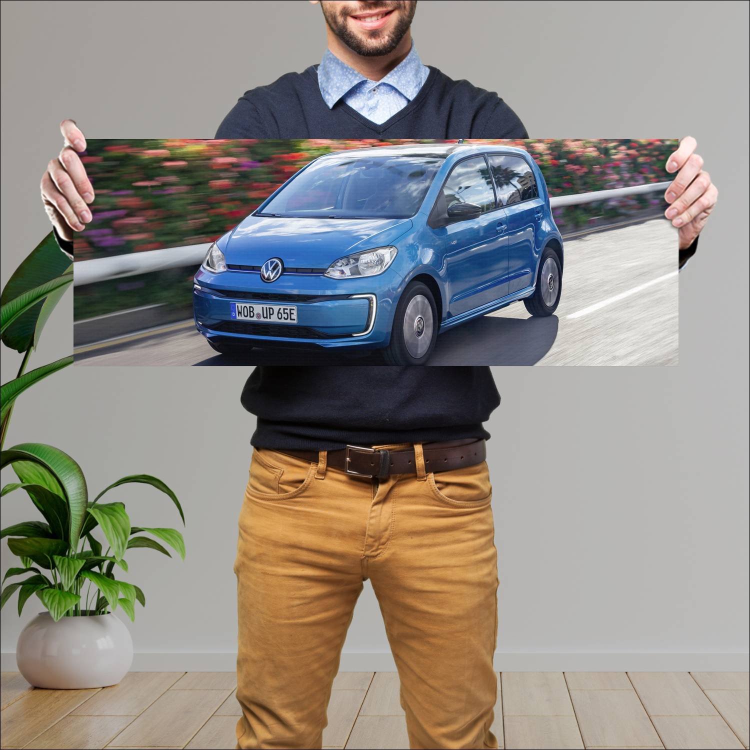 Cuadro grande 30x80cm 2019 volkswagen e up 5 door 649 Volkswagen
