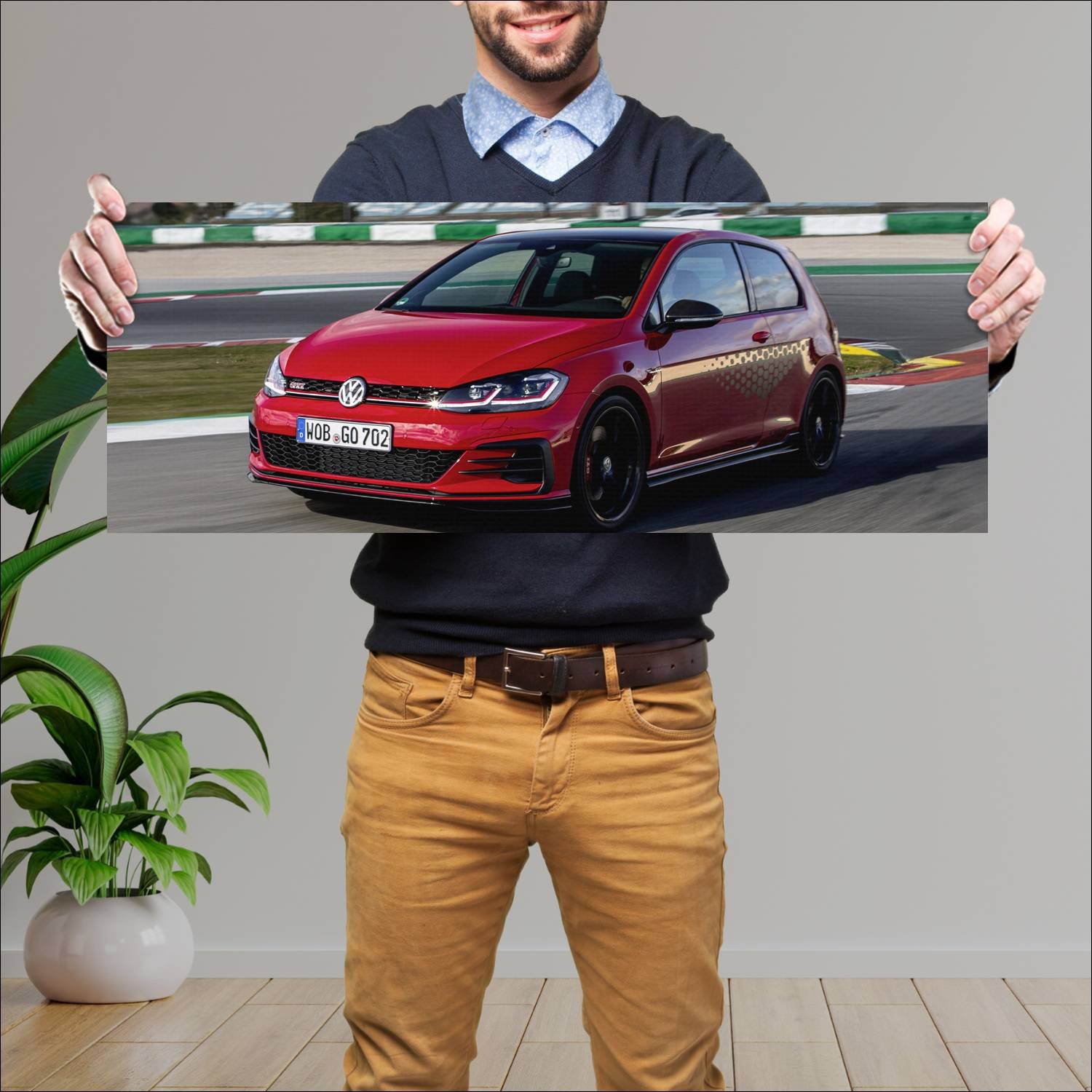 Cuadro grande 30x80cm 2019 volkswagen golf gti tcr 655 Volkswagen