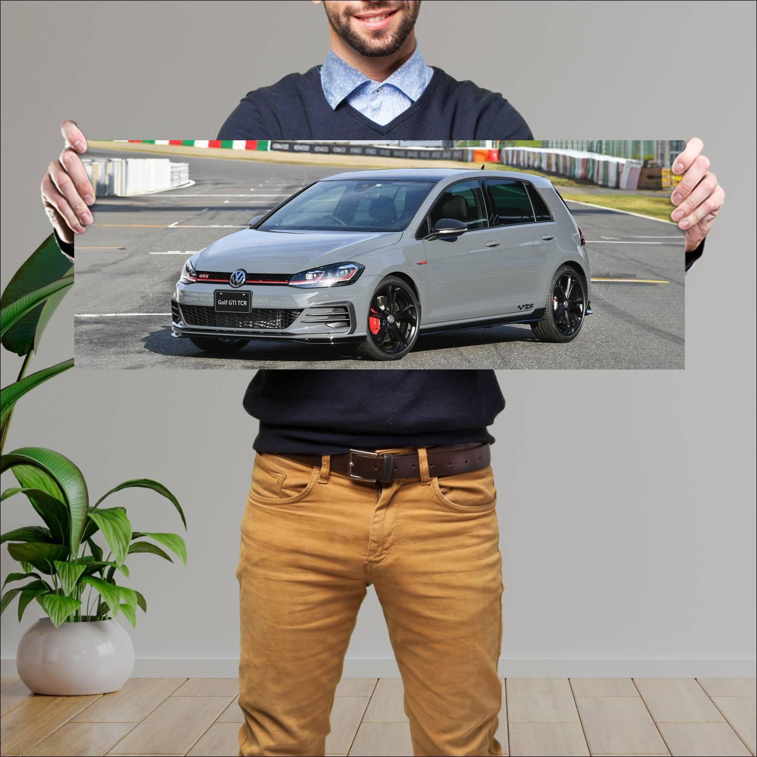Cuadro grande 30x80cm 2019 volkswagen golf gti tcr 657 Volkswagen