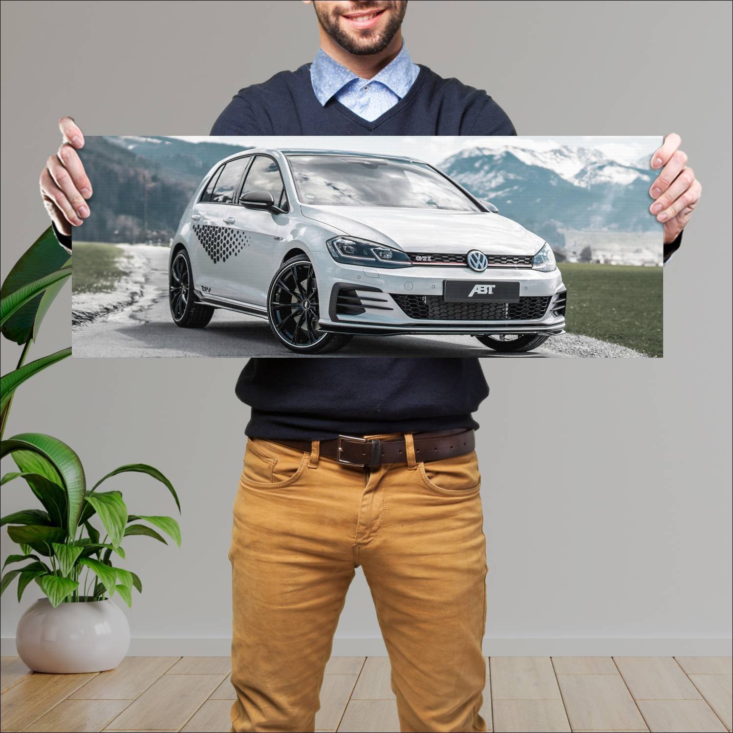 Cuadro grande 30x80cm 2019 volkswagen golf gti tcr 659 Volkswagen
