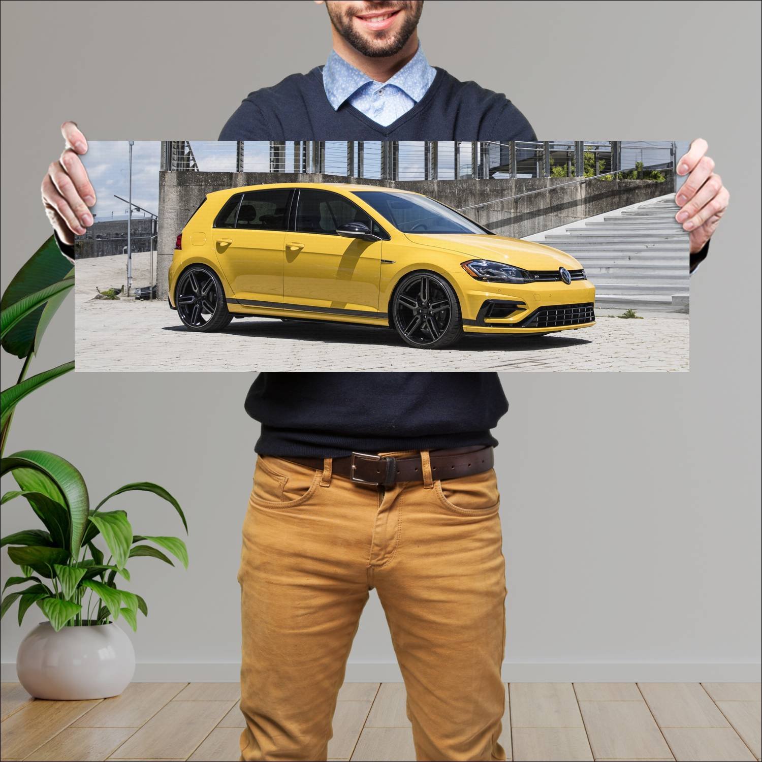 Cuadro grande 30x80cm 2019 volkswagen golf r spekt 661 Volkswagen