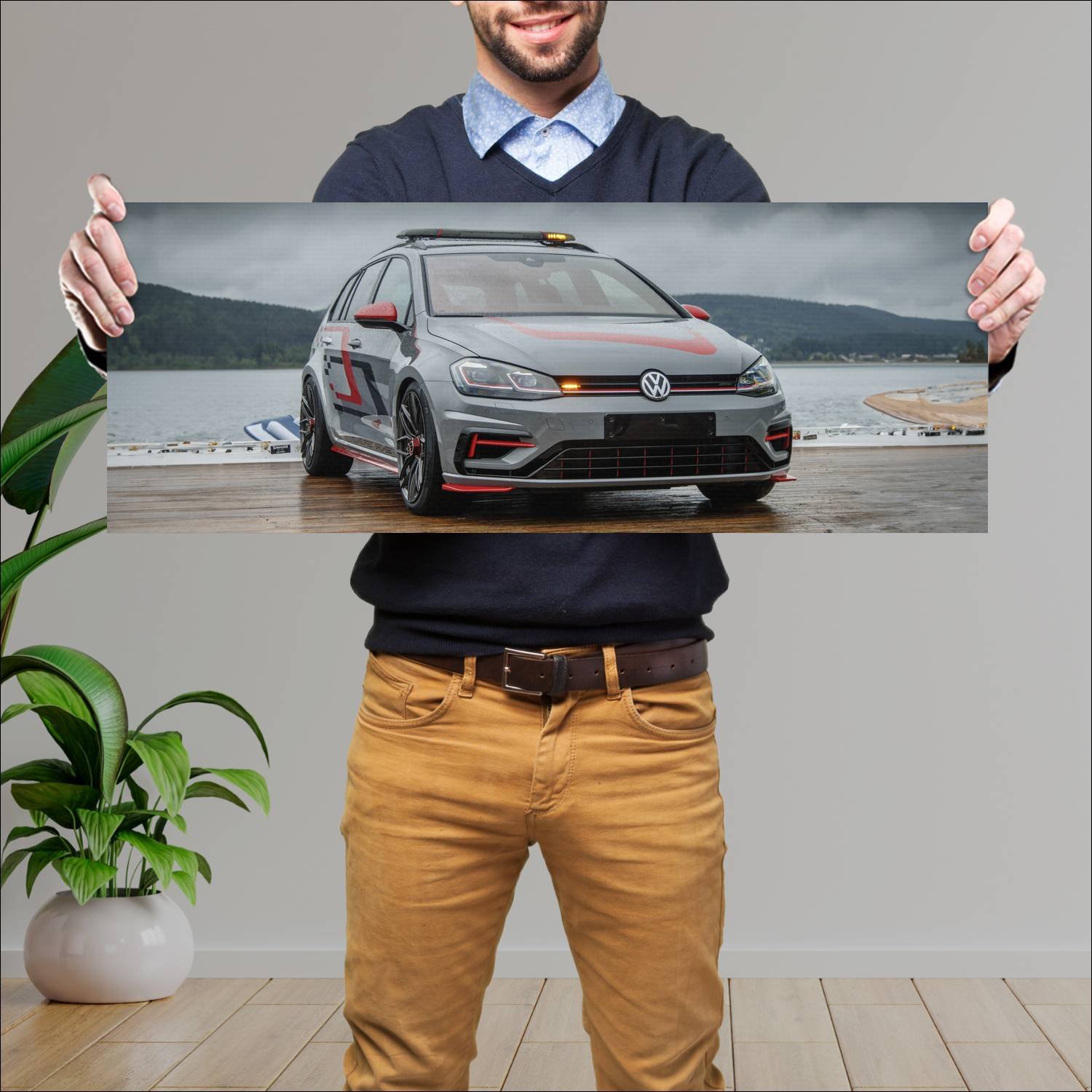 Cuadro grande 30x80cm 2019 volkswagen golf variant 662 Volkswagen