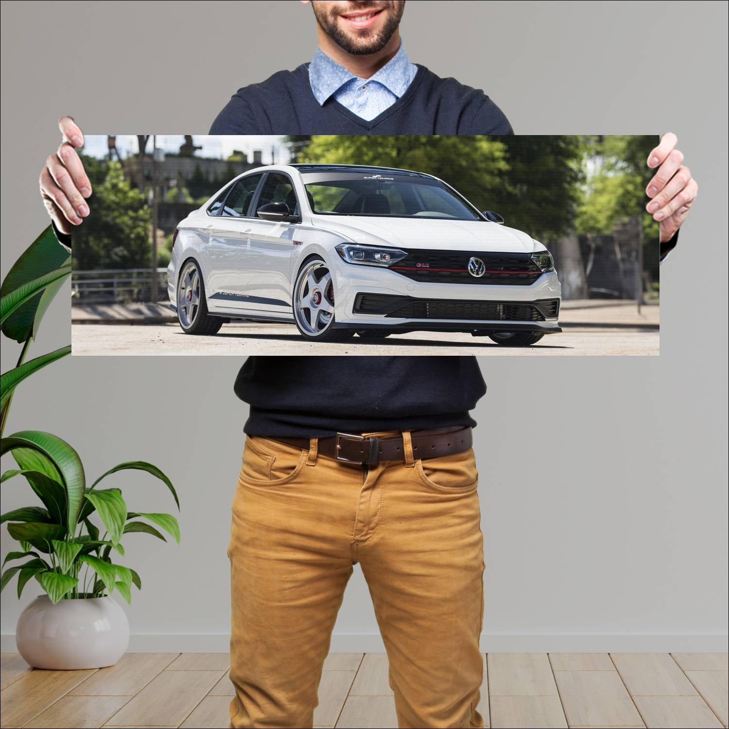 Cuadro grande 30x80cm 2019 volkswagen jetta gli su 675 Volkswagen