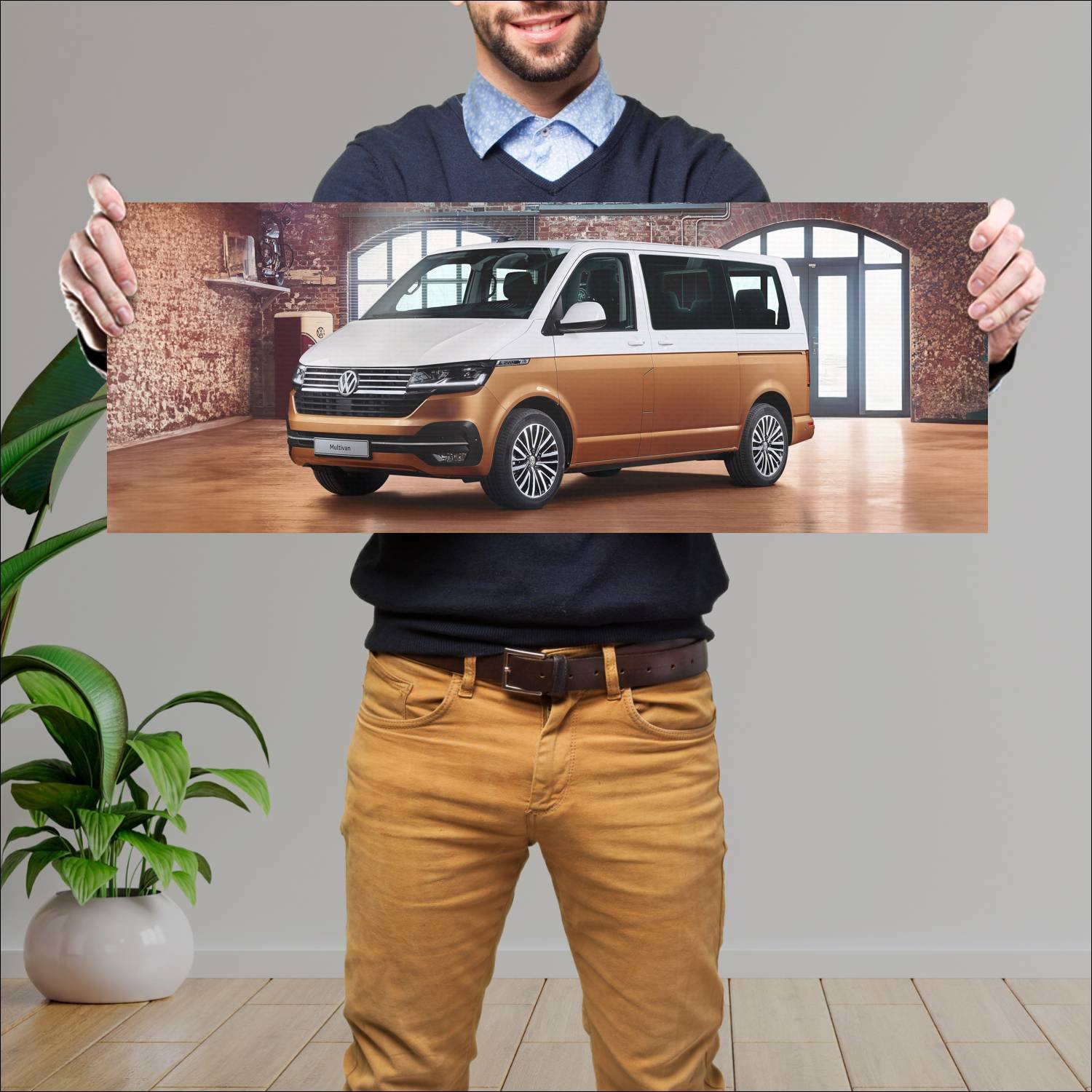 Cuadro grande 30x80cm 2019 volkswagen multivan bul 681 Volkswagen