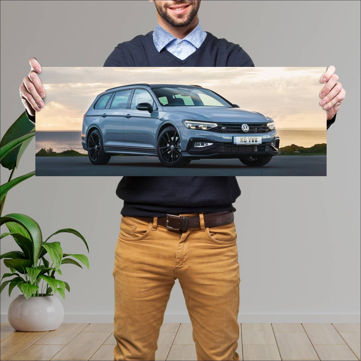 Cuadro grande 30x80cm 2019 volkswagen passat estat 685 Volkswagen