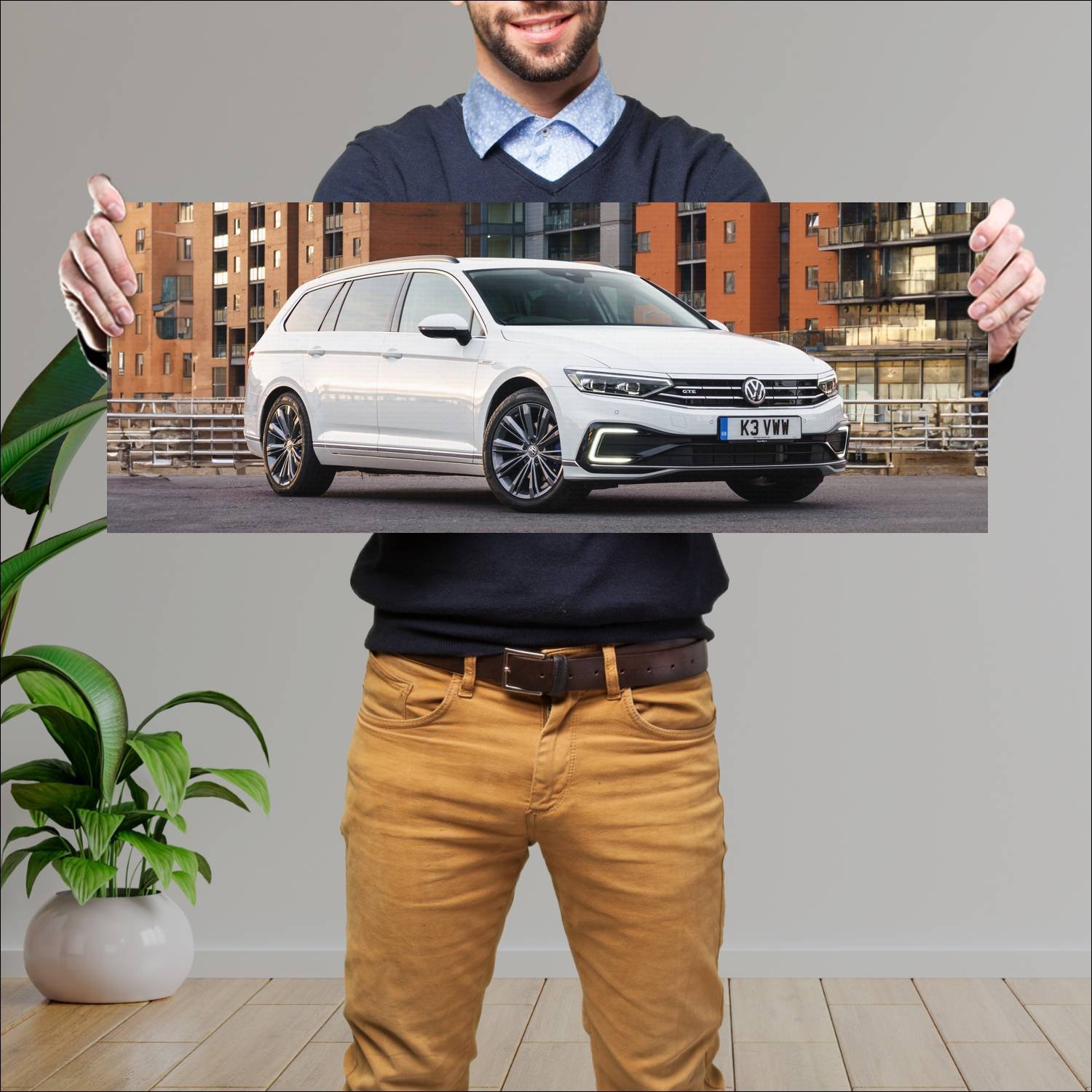 Cuadro grande 30x80cm 2019 volkswagen passat gte e 688 Volkswagen