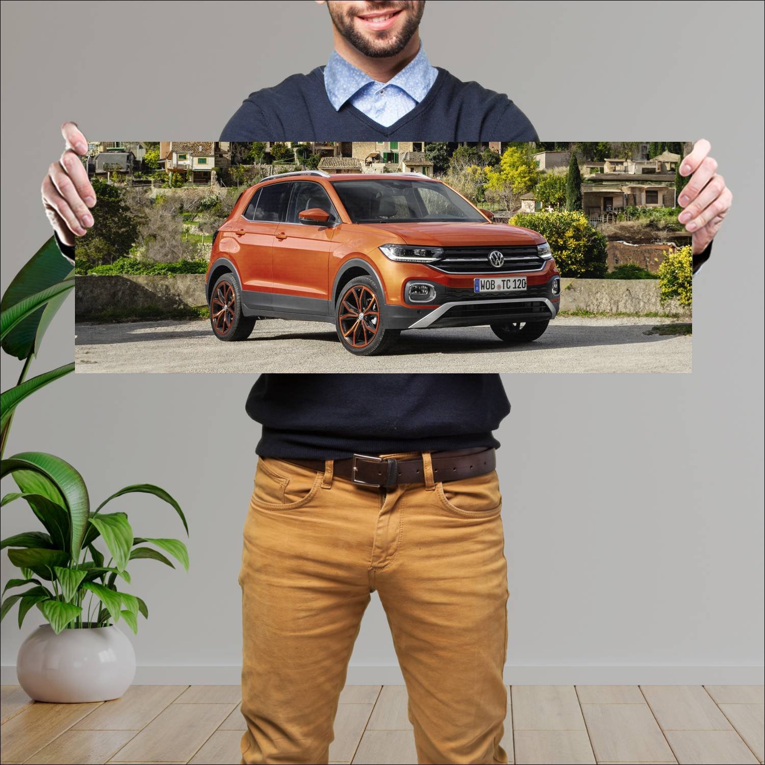 Cuadro grande 30x80cm 2019 volkswagen t cross Volkswagen