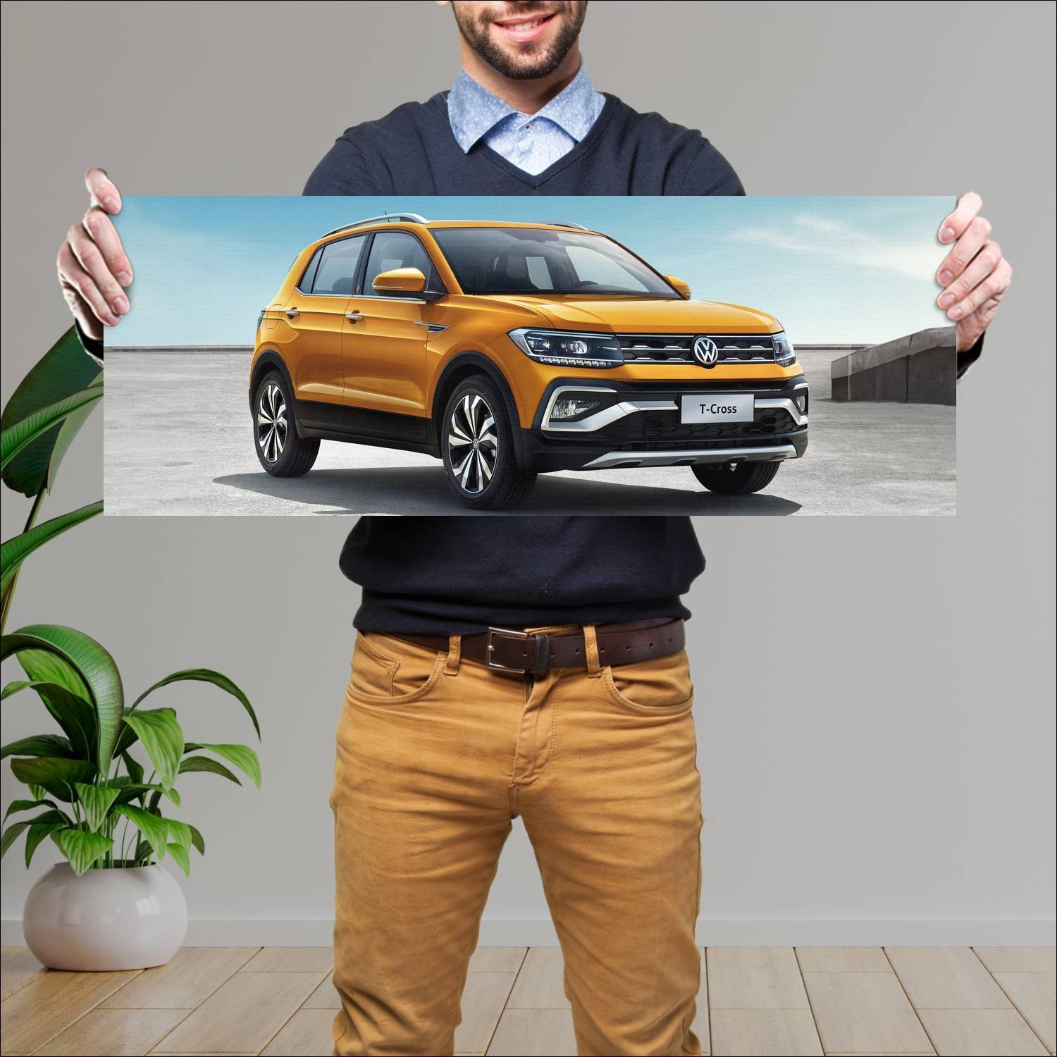 Cuadro grande 30x80cm 2019 volkswagen t cross cn 9 709 Volkswagen