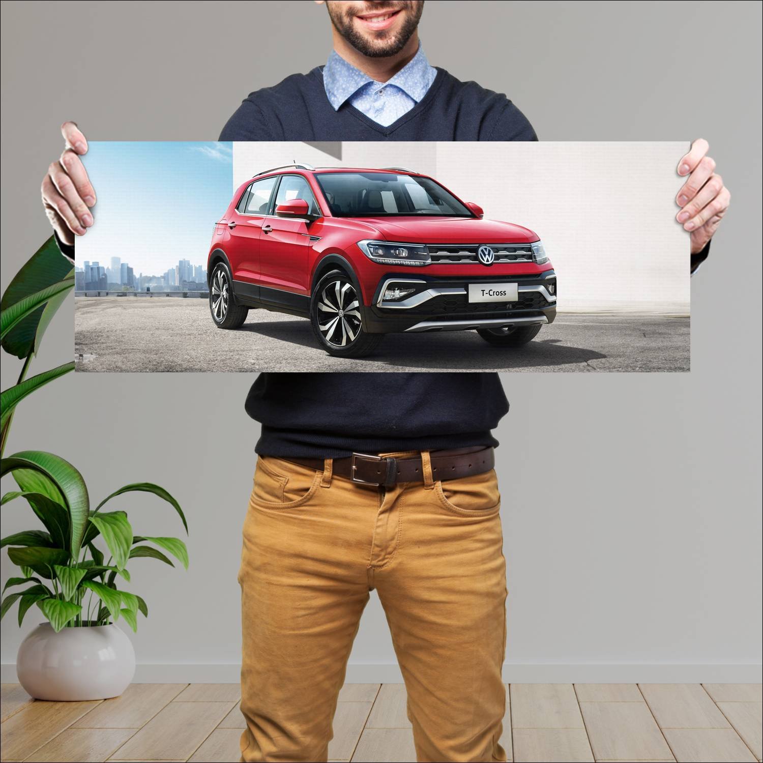 Cuadro grande 30x80cm 2019 volkswagen t cross cn 9 710 Volkswagen