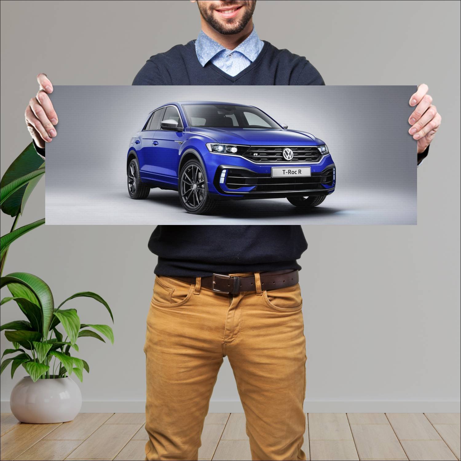Cuadro grande 30x80cm 2019 volkswagen t roc r Volkswagen