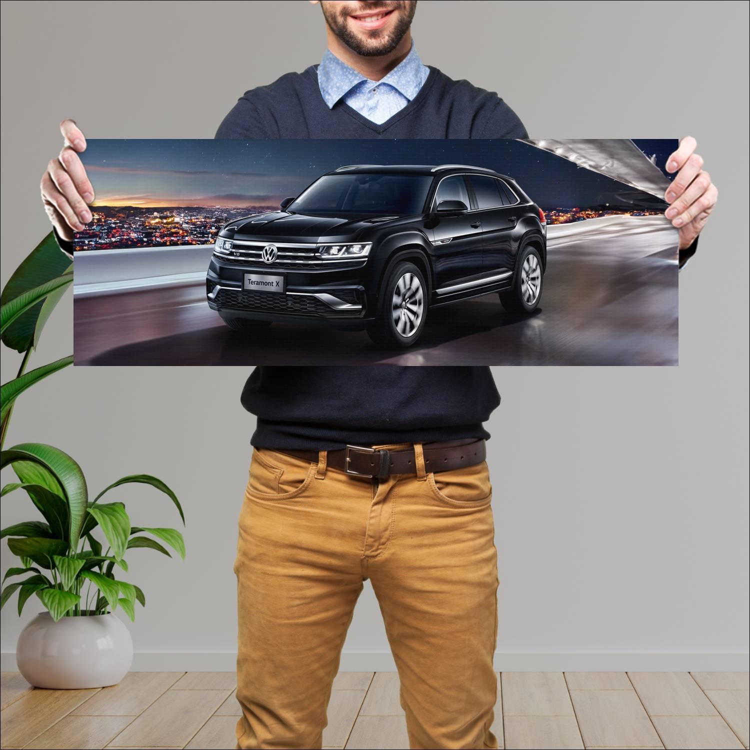 Cuadro grande 30x80cm 2019 volkswagen teramont x c 722 Volkswagen