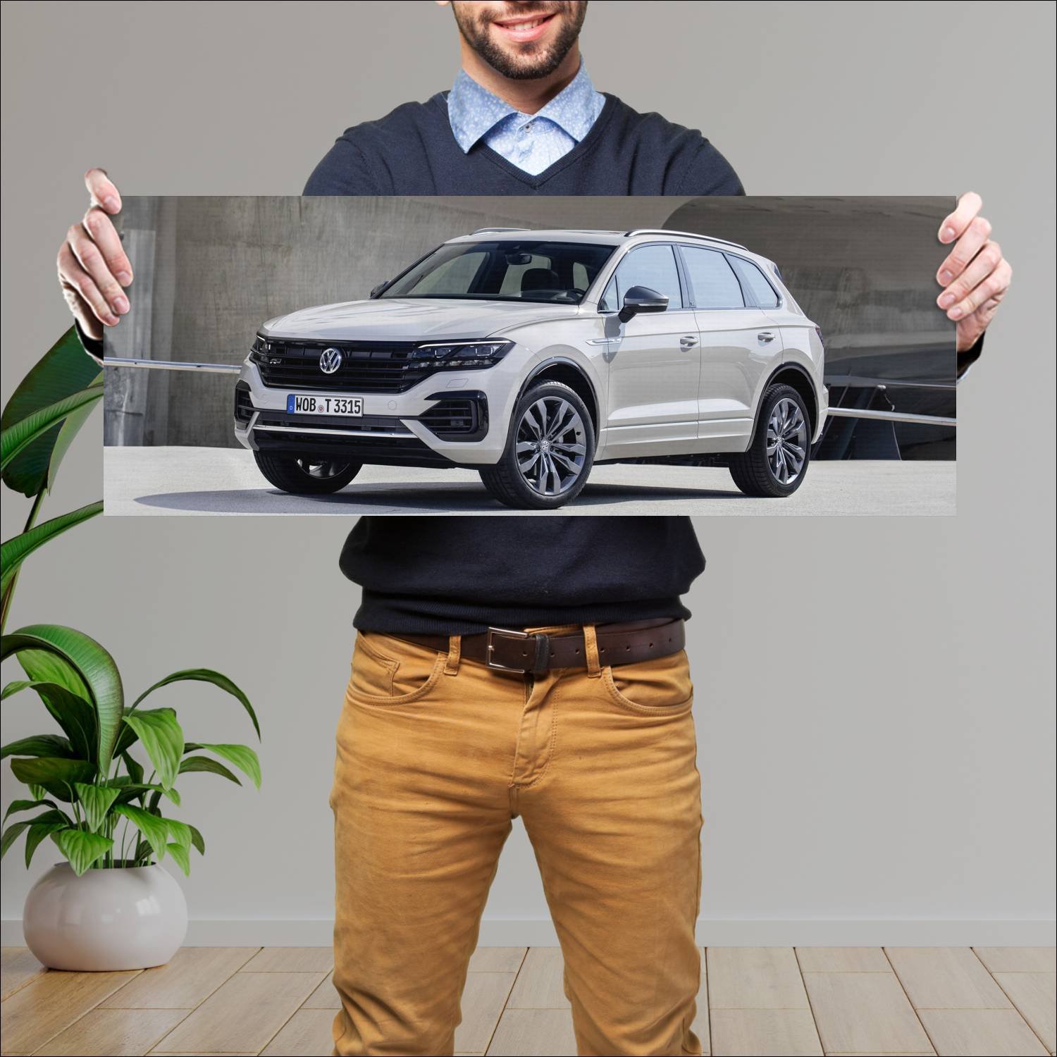 Cuadro grande 30x80cm 2019 volkswagen touareg one 726 Volkswagen