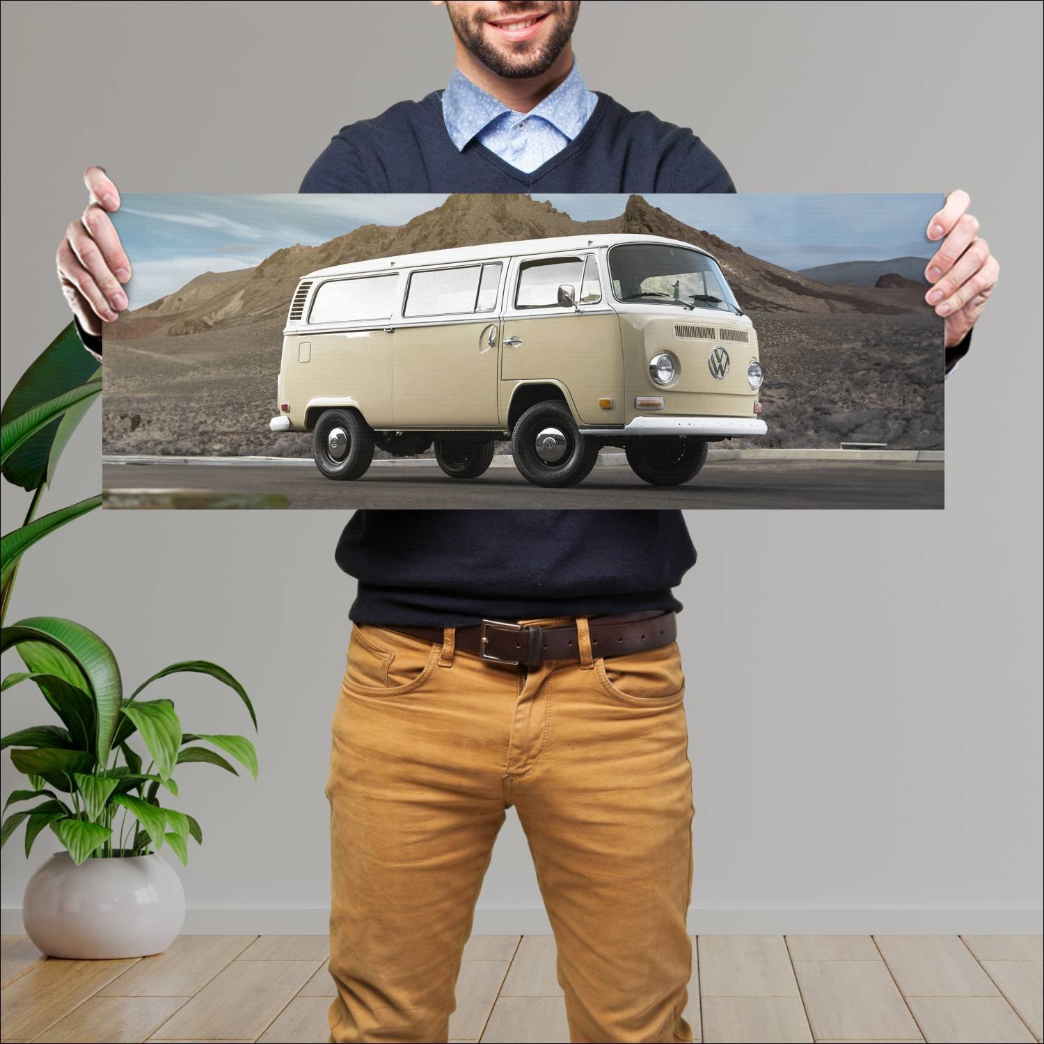 Cuadro grande 30x80cm 2019 volkswagen type 2 bus e 728 Volkswagen