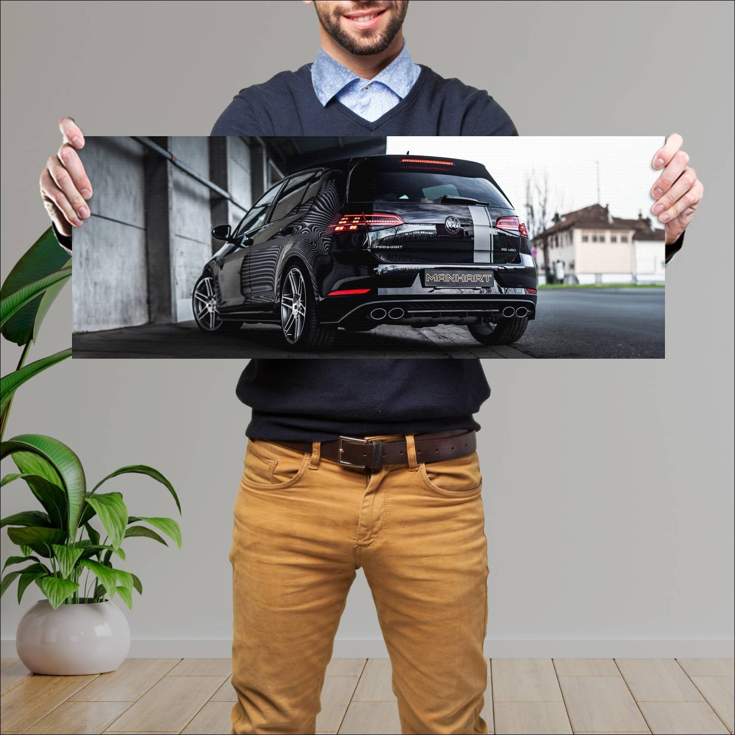 Cuadro grande 30x80cm 2020 manhart golf rs 450 114 733 Volkswagen