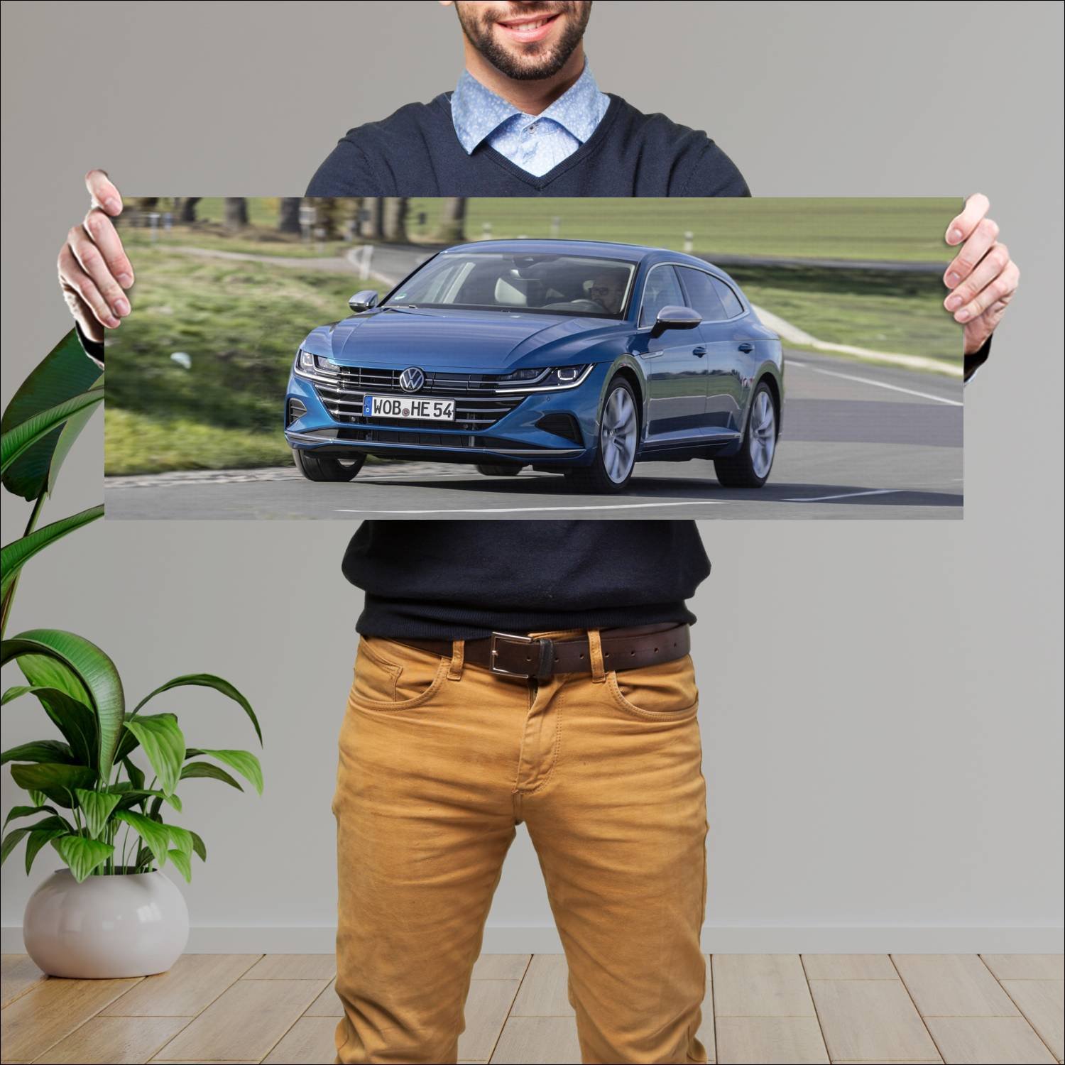 Cuadro grande 30x80cm 2020 volkswagen arteon ehybr 738 Volkswagen