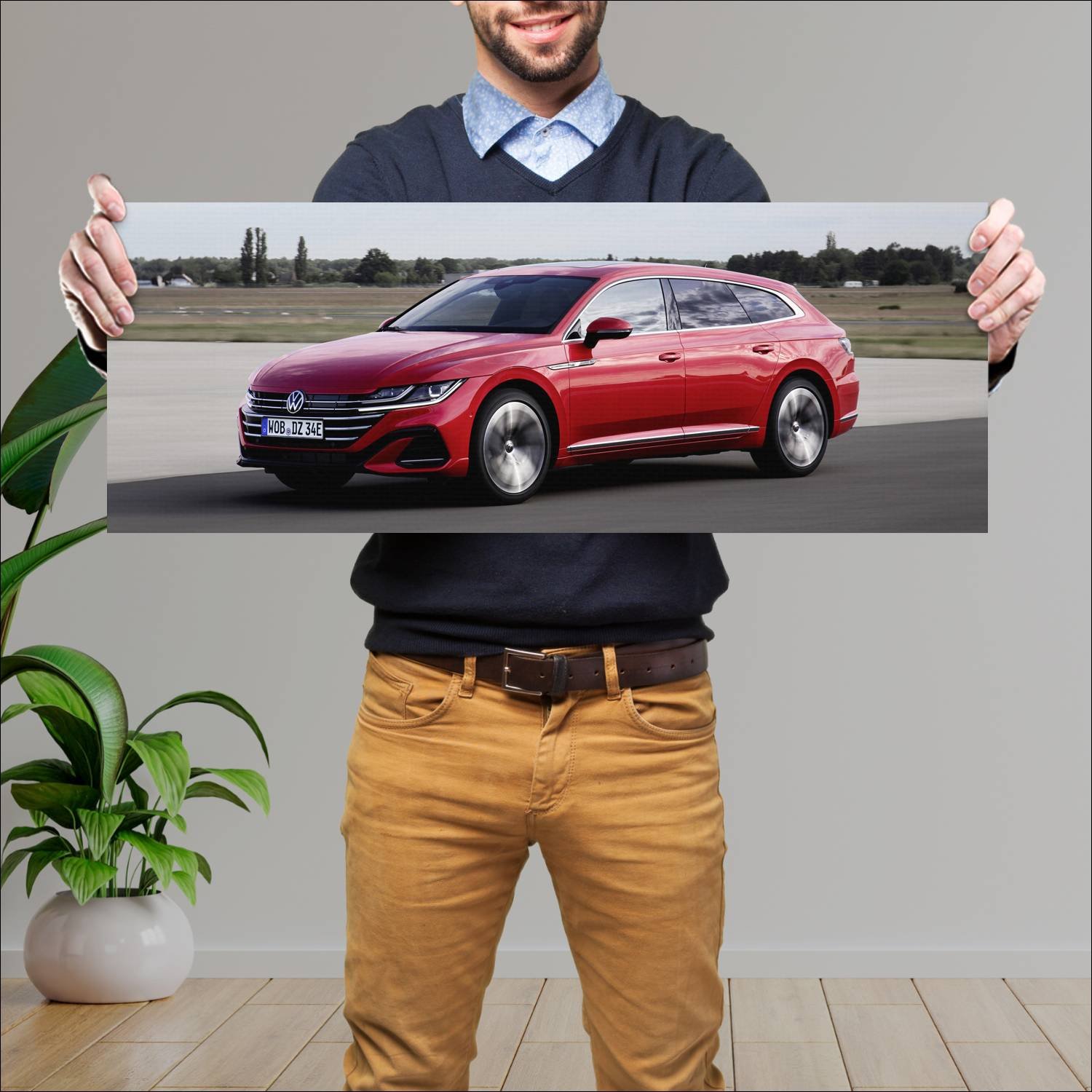 Cuadro grande 30x80cm 2020 volkswagen arteon ehybr 739 Volkswagen