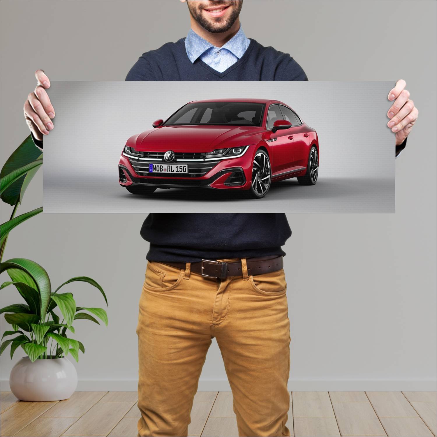 Cuadro grande 30x80cm 2020 volkswagen arteon r lin 742 Volkswagen