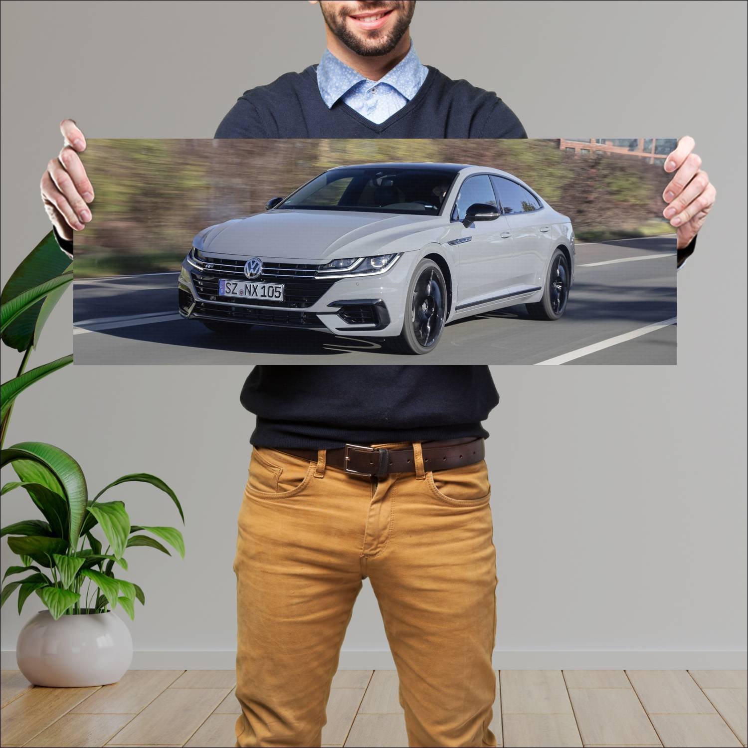 Cuadro grande 30x80cm 2020 volkswagen arteon r lin 744 Volkswagen