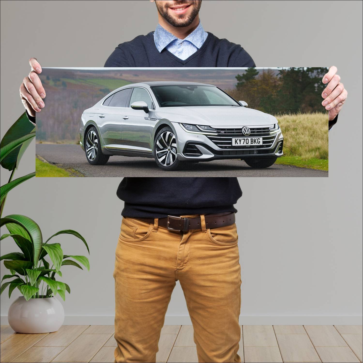 Cuadro grande 30x80cm 2020 volkswagen arteon r lin 746 Volkswagen