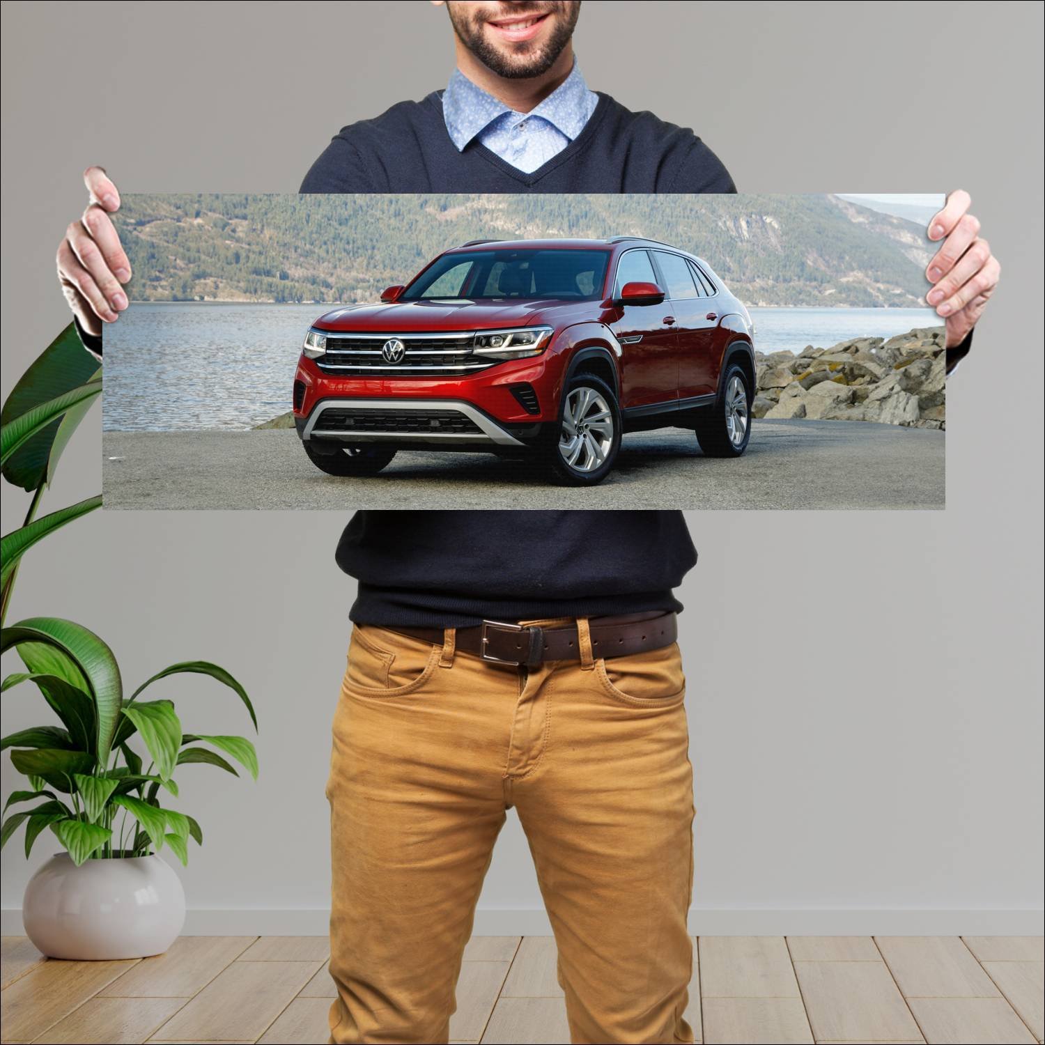 Cuadro grande 30x80cm 2020 volkswagen atlas cross 751 Volkswagen