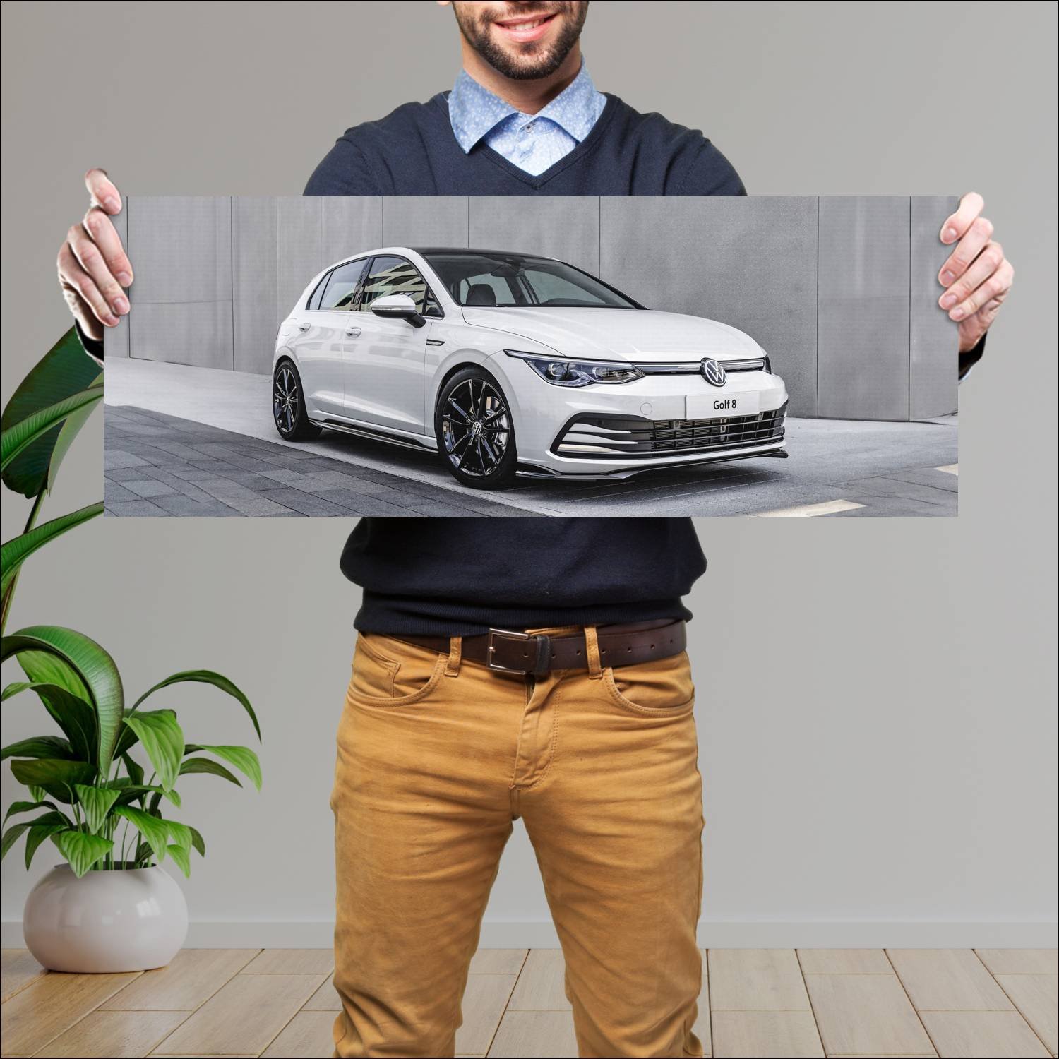 Cuadro grande 30x80cm 2020 volkswagen golf by oett 767 Volkswagen