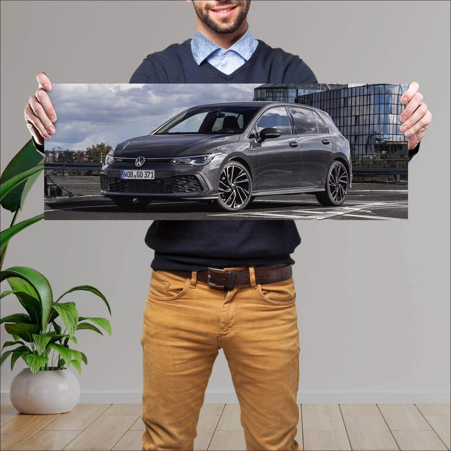 Cuadro grande 30x80cm 2020 volkswagen golf gtd 101 770 Volkswagen