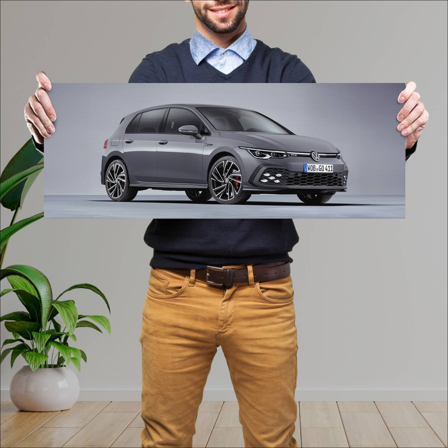 Cuadro grande 30x80cm 2020 volkswagen golf gtd 981 771 Volkswagen