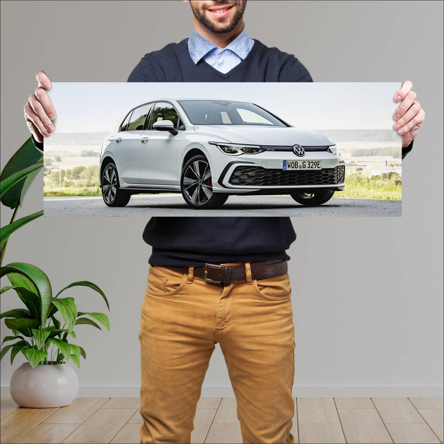 Cuadro grande 30x80cm 2020 volkswagen golf gte 100 772 Volkswagen
