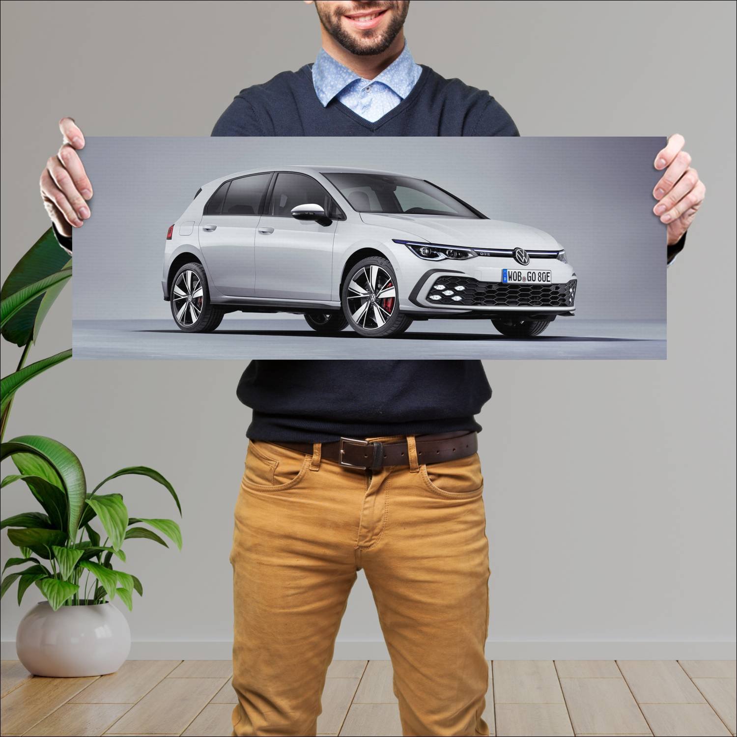 Cuadro grande 30x80cm 2020 volkswagen golf gte 981 773 Volkswagen