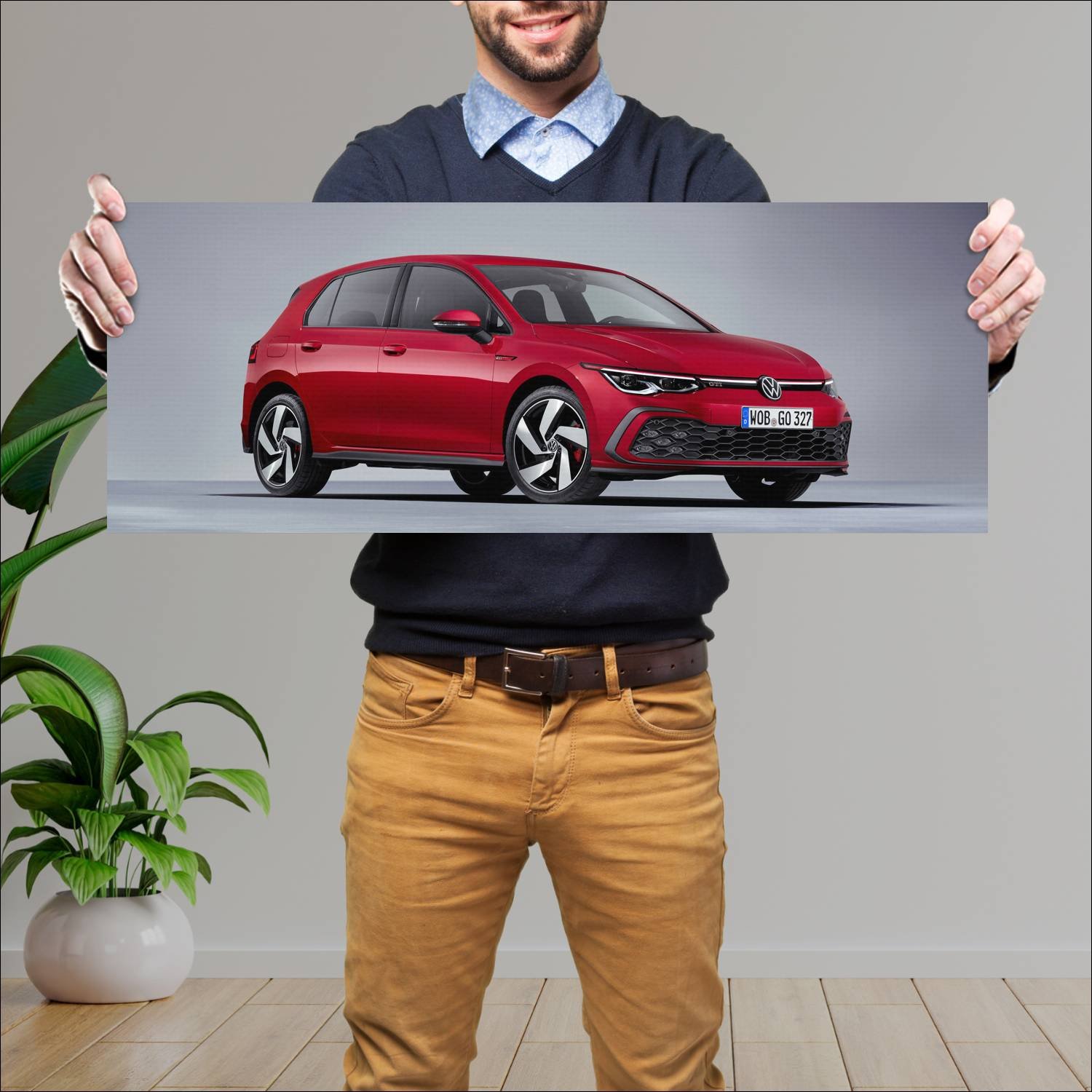 Cuadro grande 30x80cm 2020 volkswagen golf gti 981 774 Volkswagen