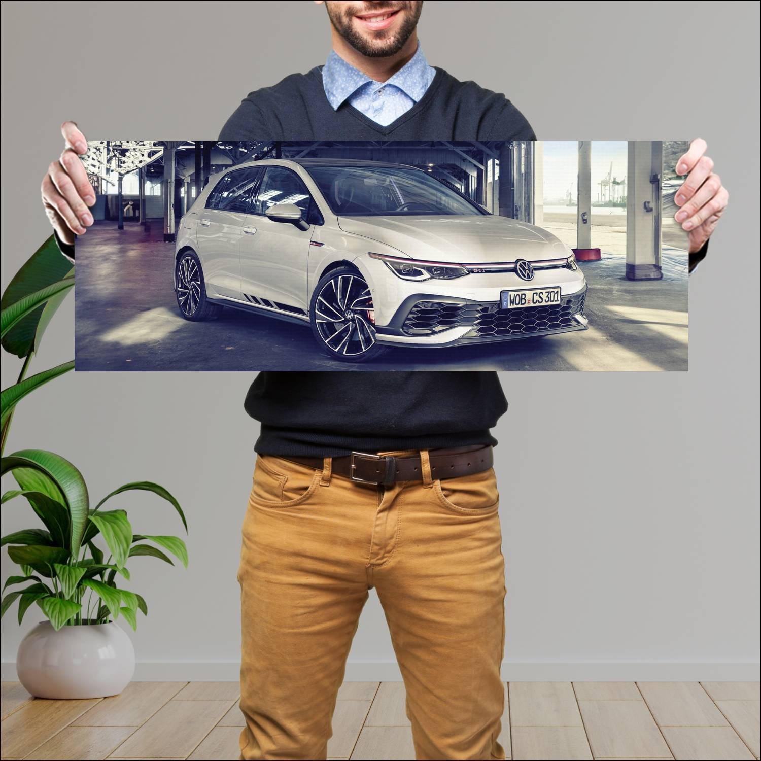 Cuadro grande 30x80cm 2020 volkswagen golf gti clu 775 Volkswagen