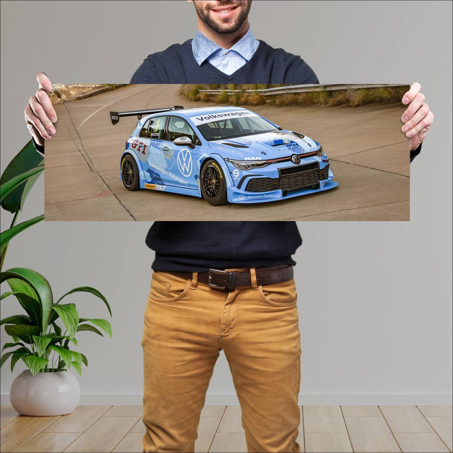 Cuadro grande 30x80cm 2020 volkswagen golf gti gtc 776 Volkswagen