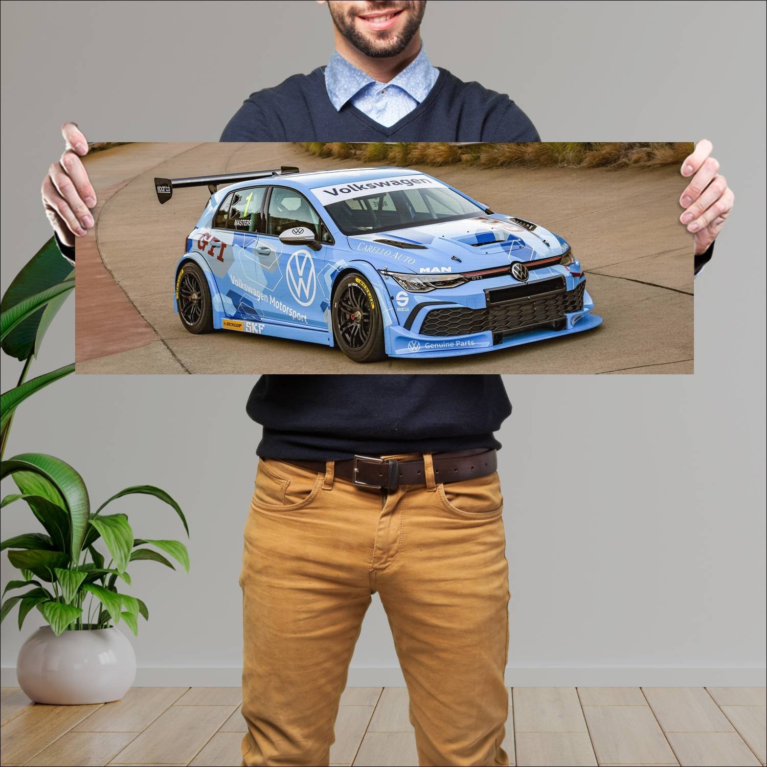 Cuadro grande 30x80cm 2020 volkswagen golf gti gtc 777 Volkswagen