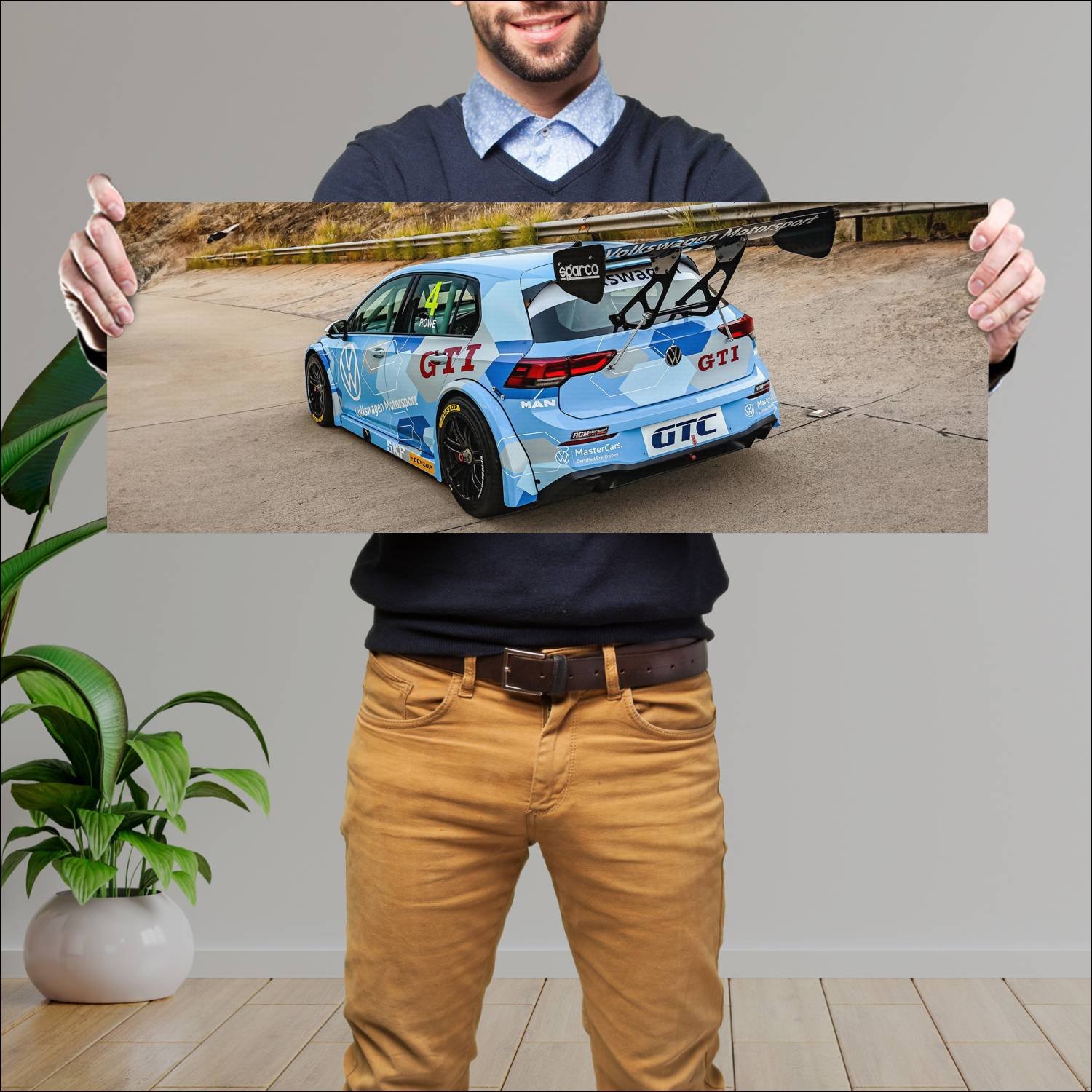 Cuadro grande 30x80cm 2020 volkswagen golf gti gtc 778 Volkswagen