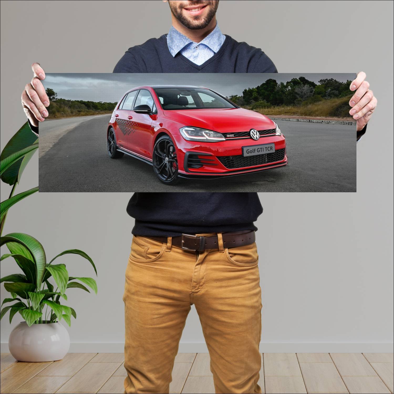 Cuadro grande 30x80cm 2020 volkswagen golf gti tcr 781 Volkswagen