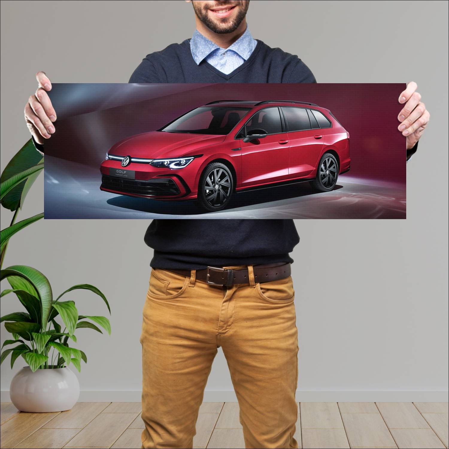 Cuadro grande 30x80cm 2020 volkswagen golf variant 791 Volkswagen