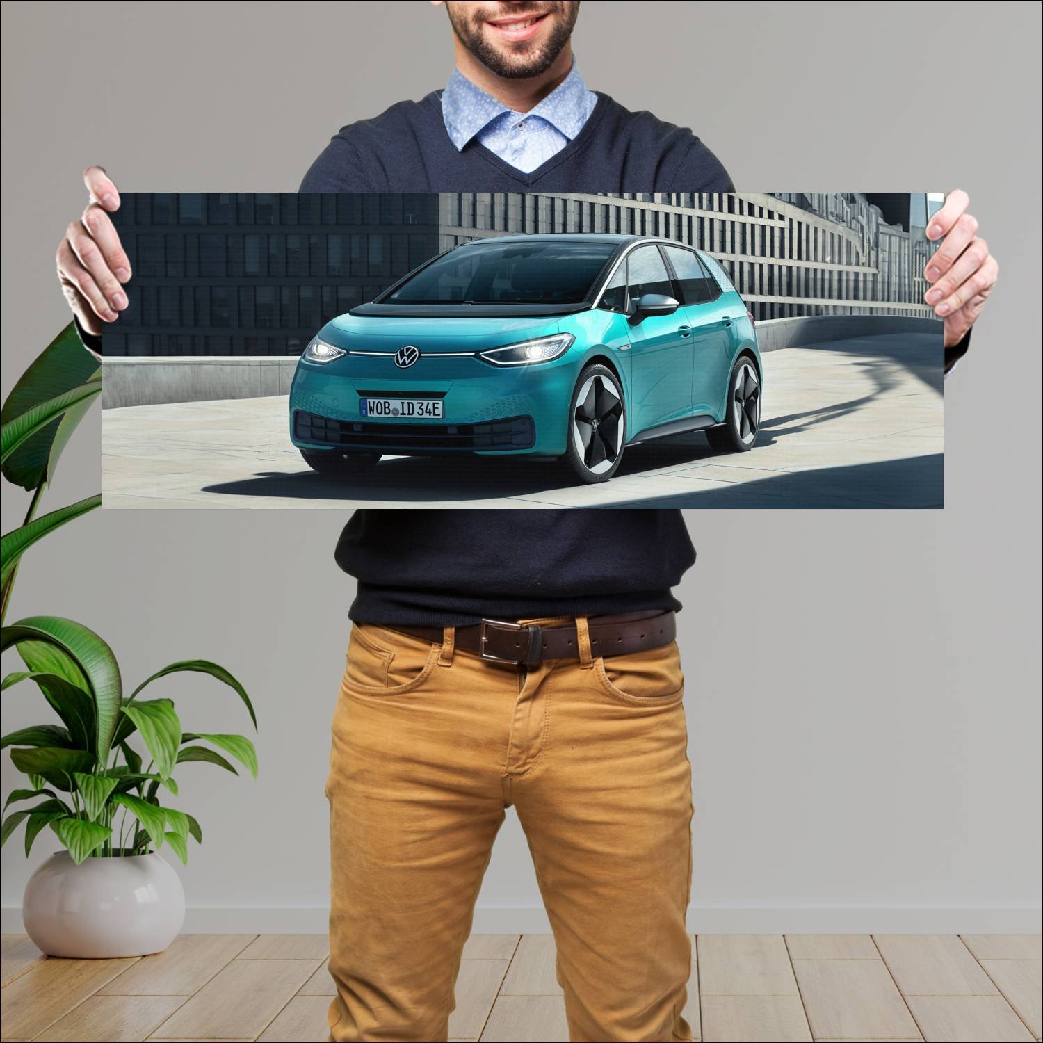 Cuadro grande 30x80cm 2020 volkswagen id 3 1st 952 794 Volkswagen