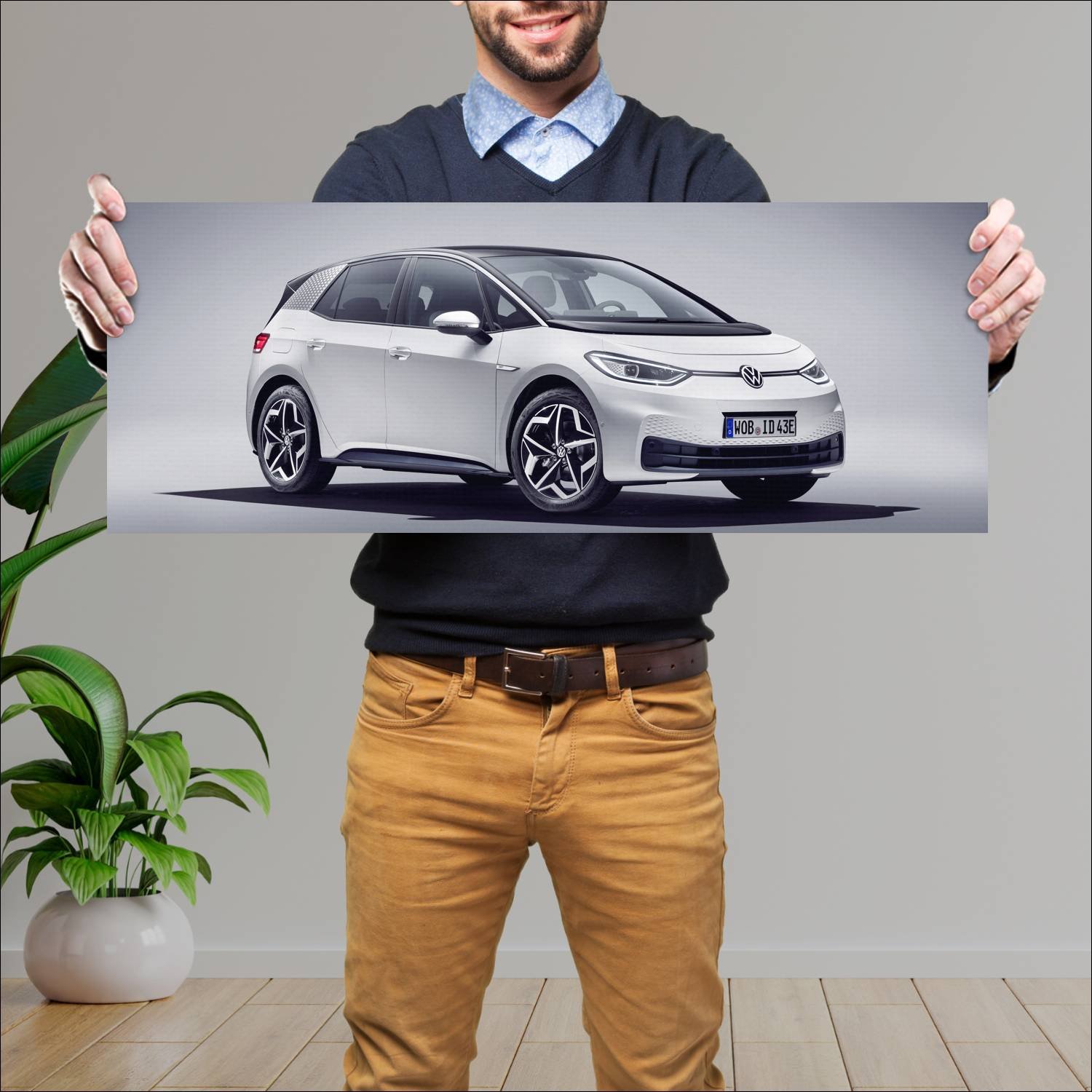 Cuadro grande 30x80cm 2020 volkswagen id 3 1st 952 795 Volkswagen